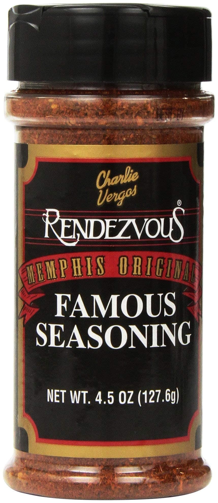 Rendezvous BBQ Sauce Charlie Vergos Famous Memphis Barbecue Dry Rub Seasoning (4.5 oz) - SET OF 2