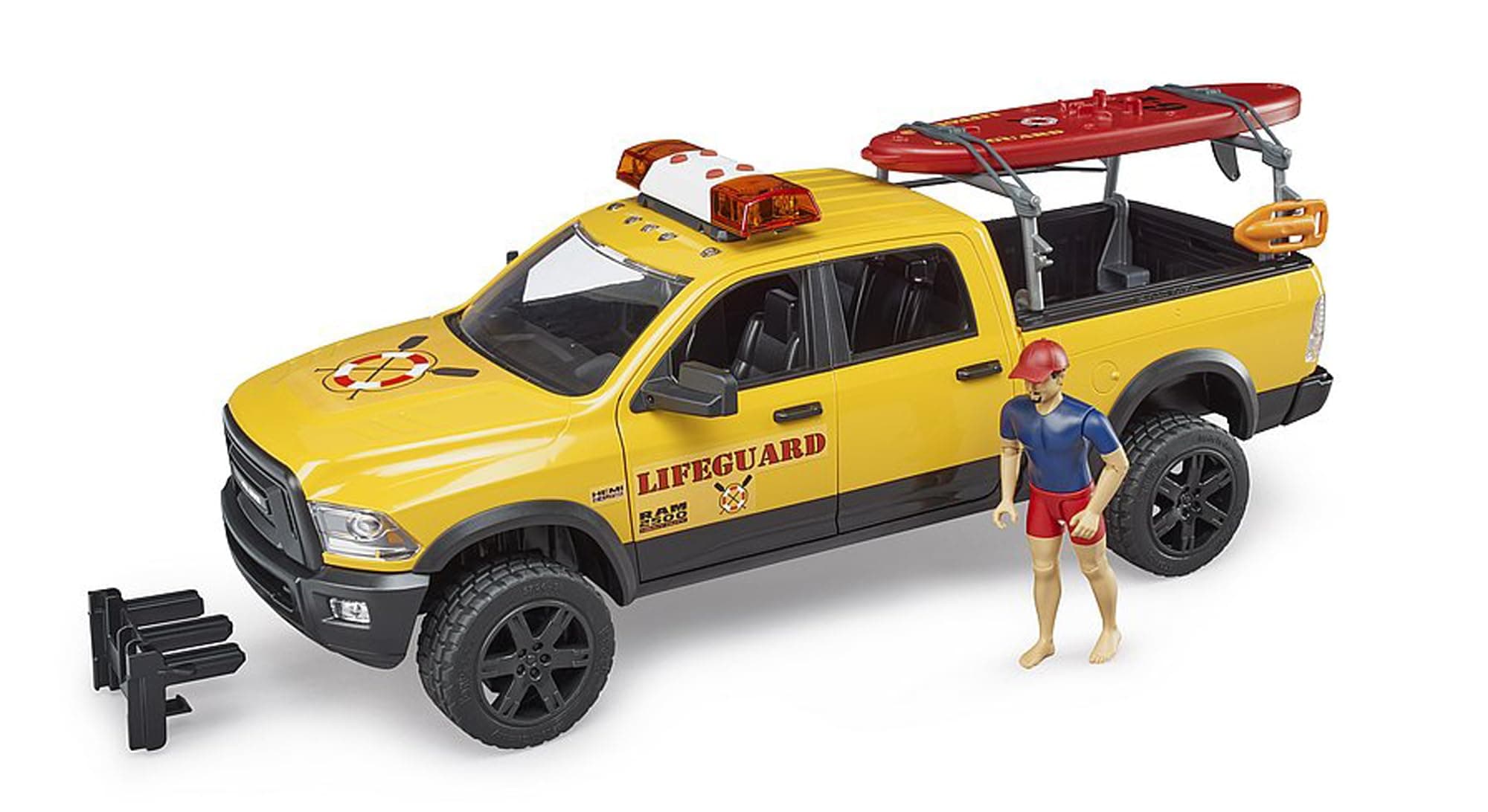RAM 2500 Power Wagon Life Guard with figure, Stand up paddle and Light & Sound Module