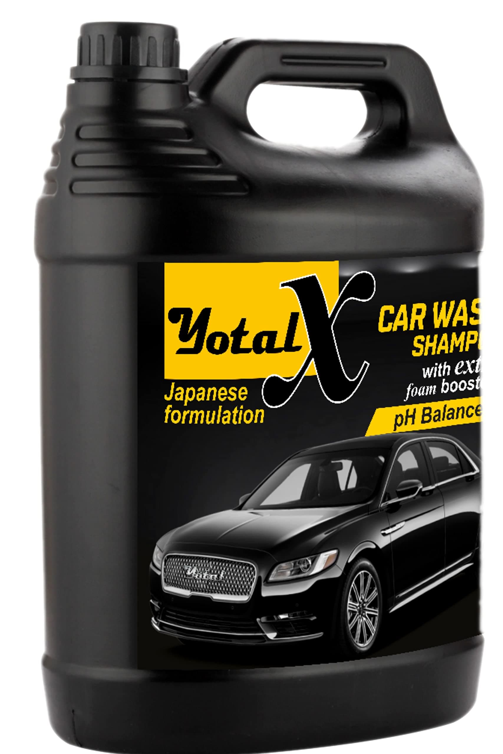 Yotal Extra Car Wash Shampoo with Foam Booster 5 Litre - Suitable for Both Bucket & Machine Wash - Car Washing Shampoo With PH Neutral Formula - Bubblewash Snow Foam Shampoo