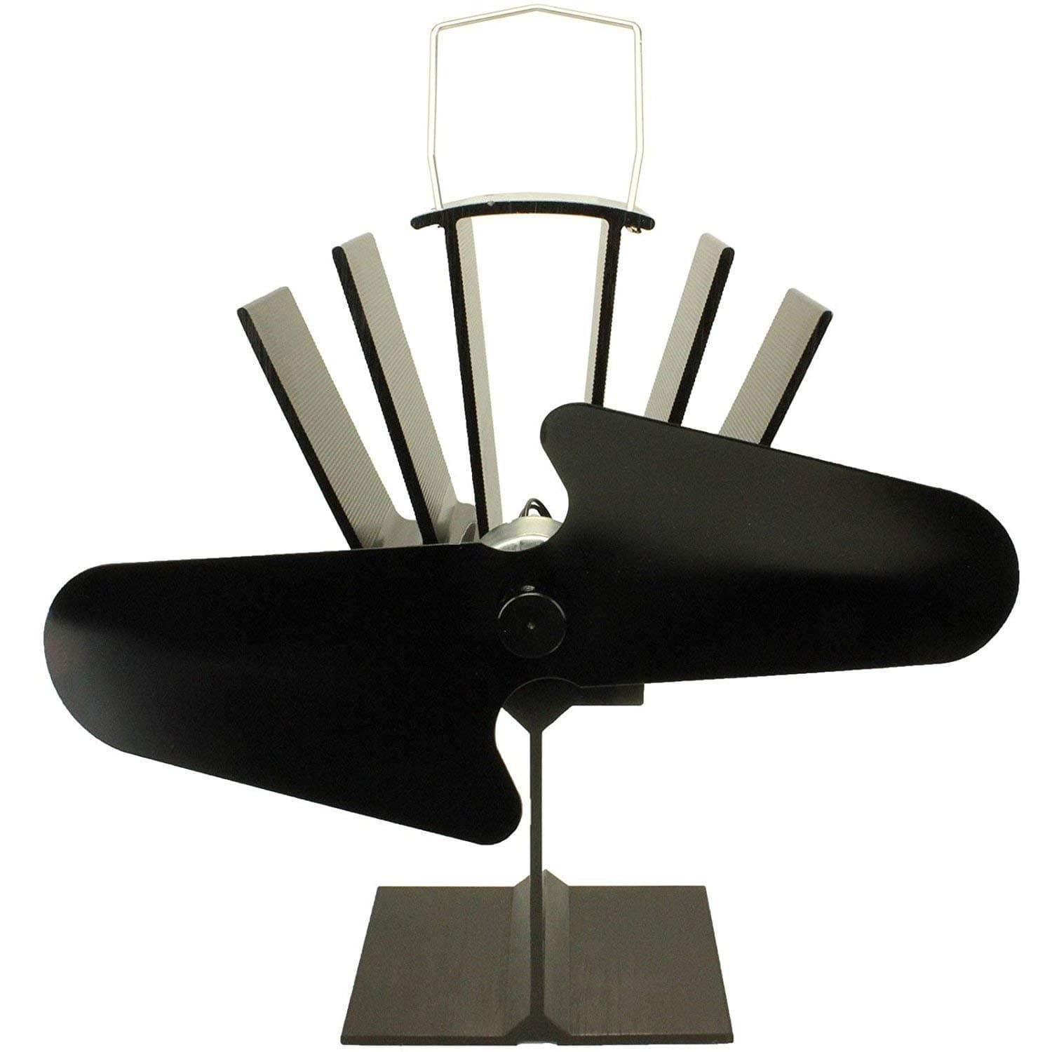 Heat Powered Stove Fan, The Three Musketeers Eco Friendly Silent Stove Fan for Wood Burners & Log Burner (Black1)