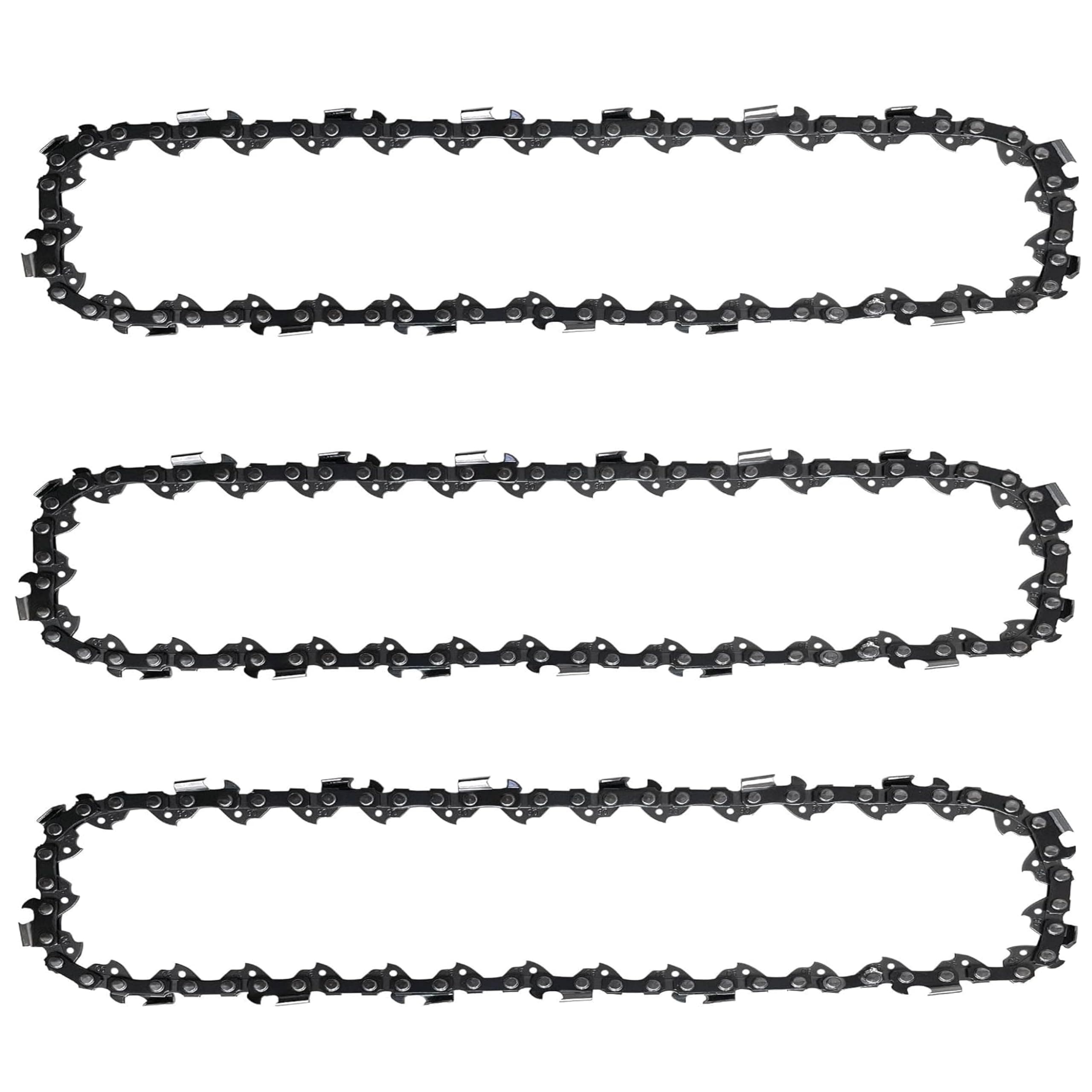 3 Pieces 10 Inch Chainsaw Chain 40 Drive Links, 050" Gauge, 3/8" LP Pitch, S40 10-Inch Pole Saw Chain Compatible with Greenworks, Craftsman, Echo, Sun joe, Poulan, Ryobi and more