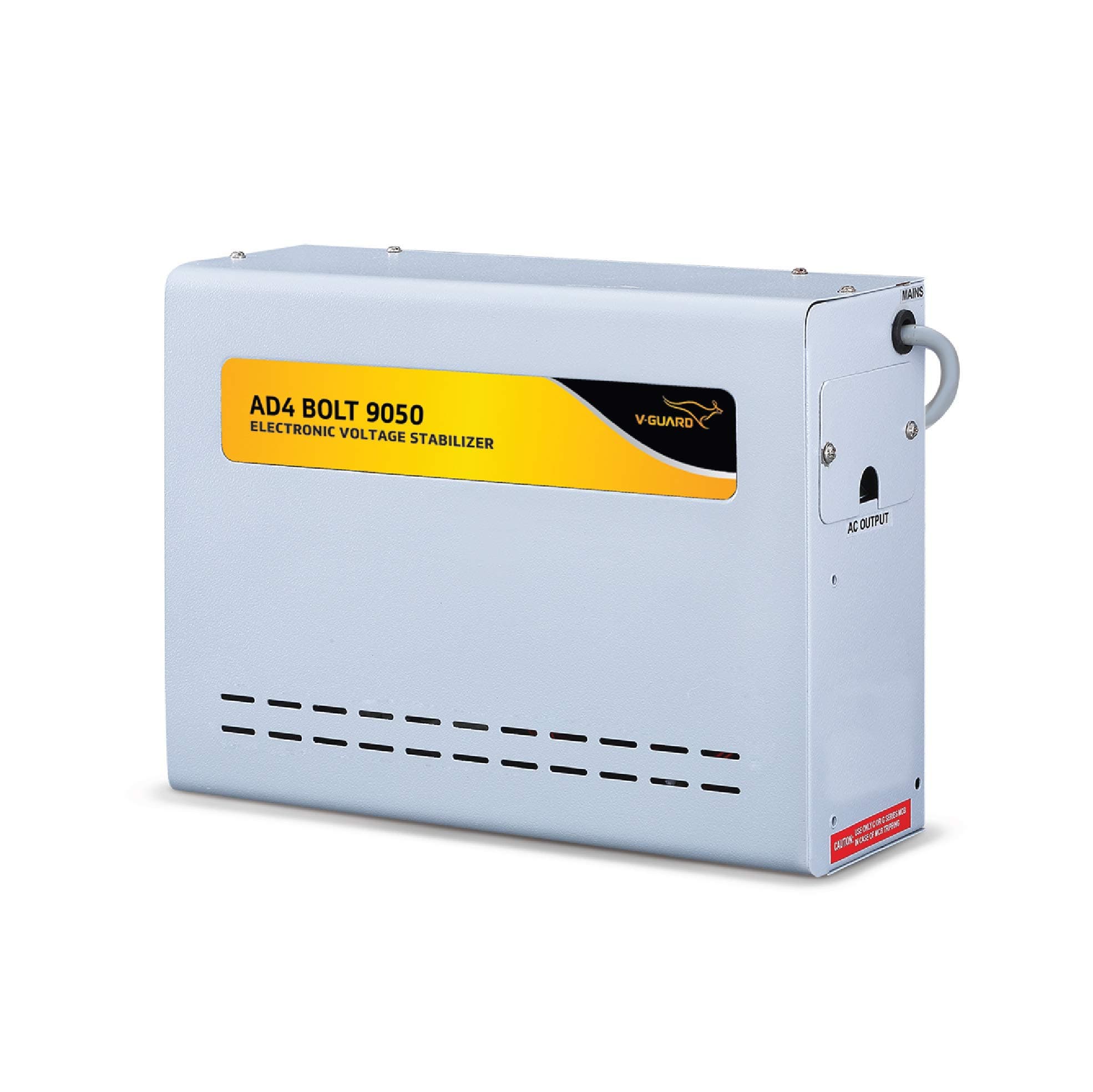 V-Guard AC Stabilizer AD4 Bolt 9050 Working Range-90V-300V, Grey