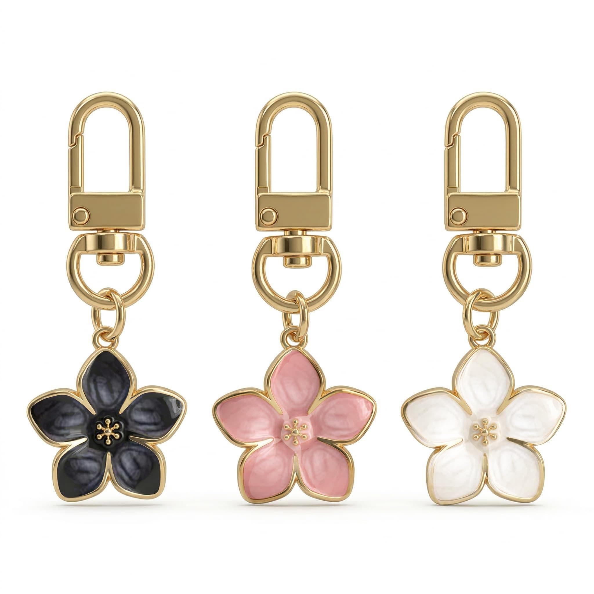 Cute Flower keychains for Women, Aesthetic Keychain Charms, Bag & Purse Charms for Handbags & Backpacks Accessories