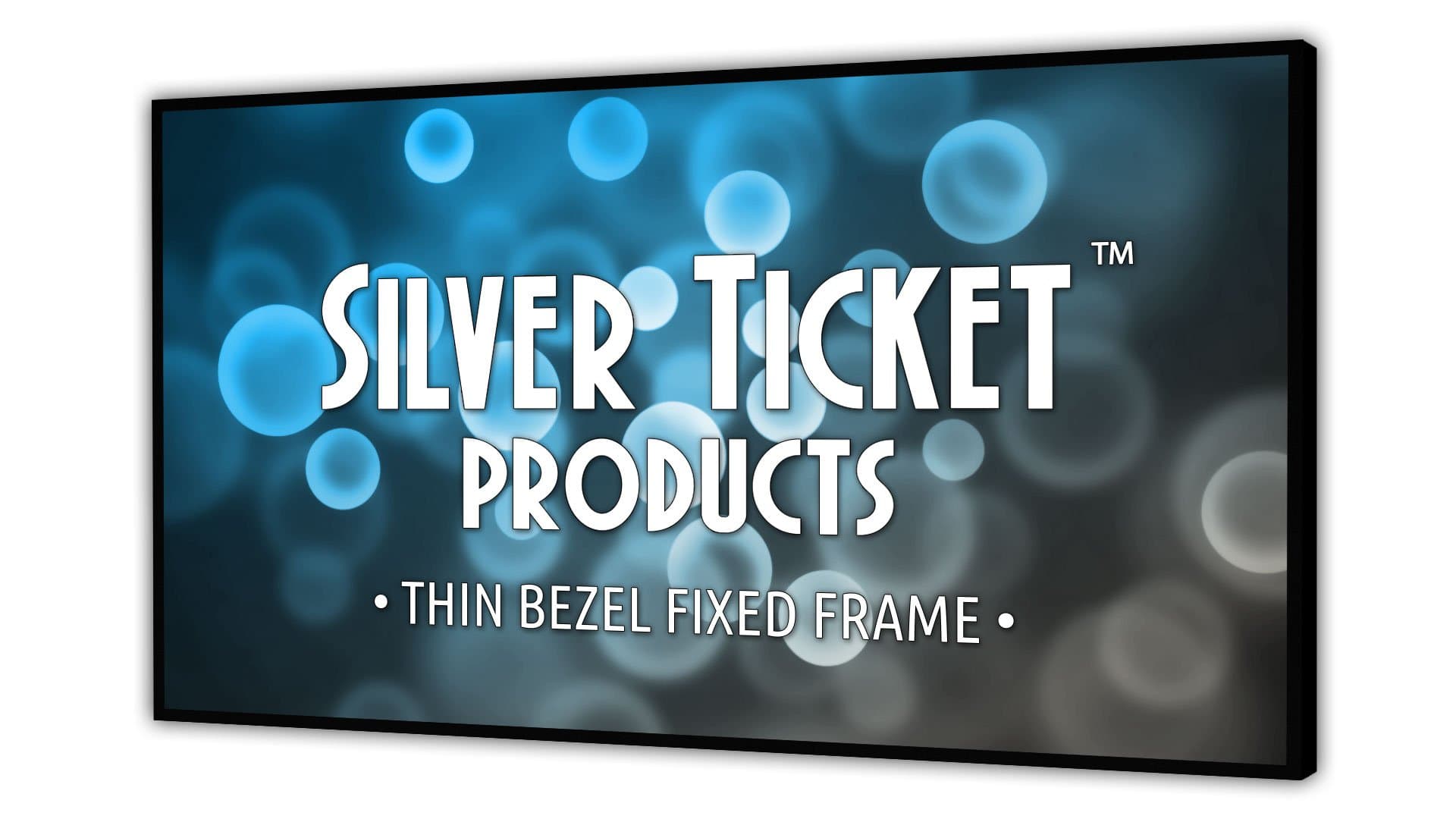 STT-16992-G Silver Ticket Thin Bezel 16:9 Aspect Ratio 4K Ultra HD Ready HDTV (6 Piece Fixed Frame) Projector Screen (16:9, 92", Grey Material)