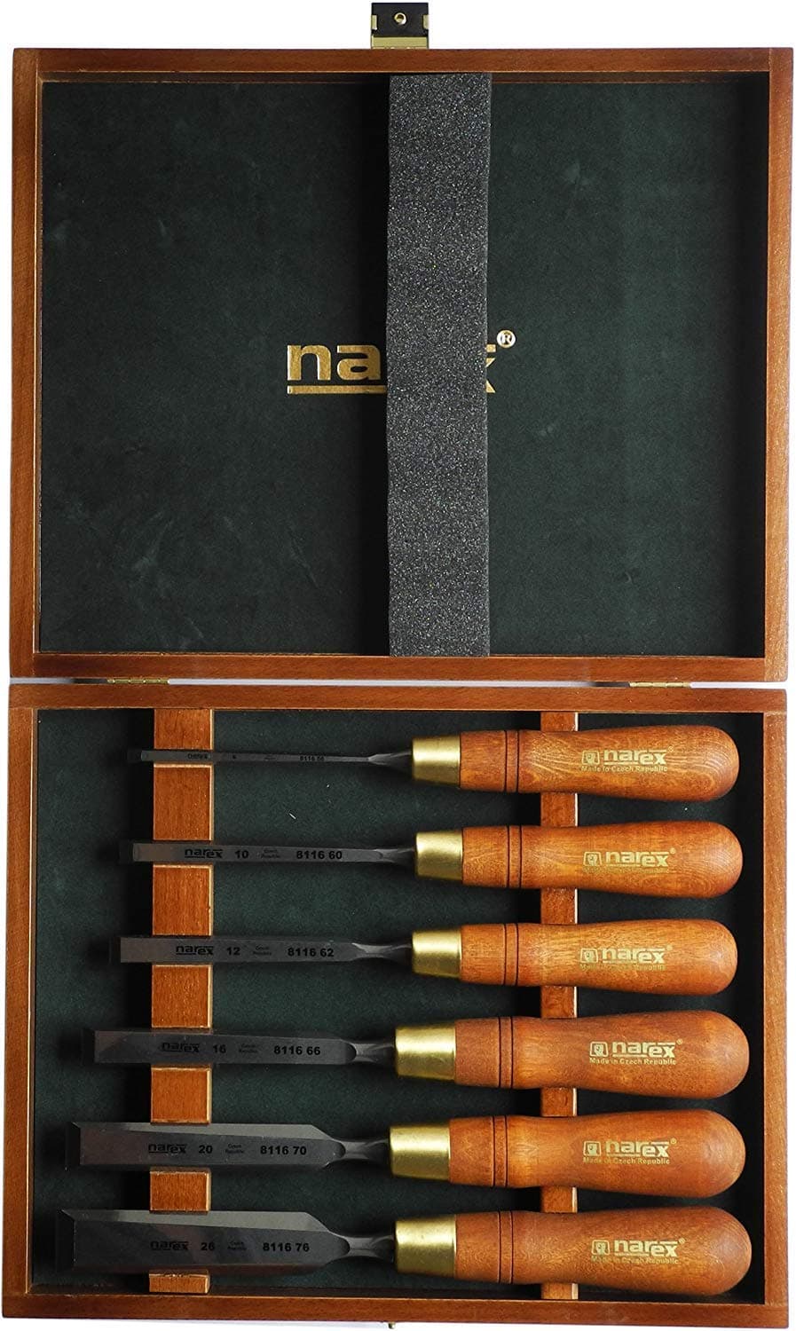 Bevel Edge Chisels Premium Polished in Wooden Box – Set of 6 pcs