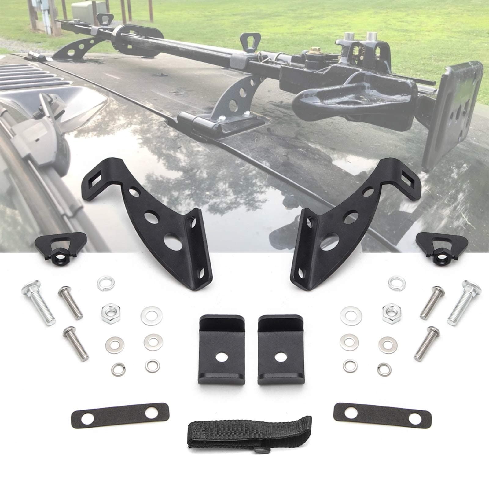Hi Lift Jack Mount Hood Hinge/Door Hinge Bracket High Lift Jack Holder Accessories for Jeep Wrangler JK JKU JL JLU Gladiator JT 2007-2022