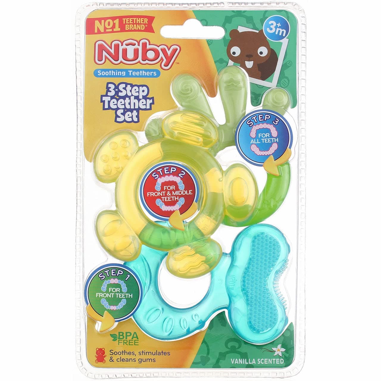 Nuby 3 Step Teether Set - Boy