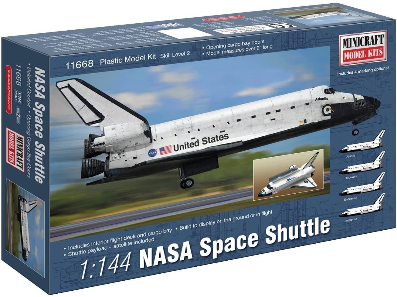 Minicraft NASA Shuttle Building Kit, 1/144 Scale
