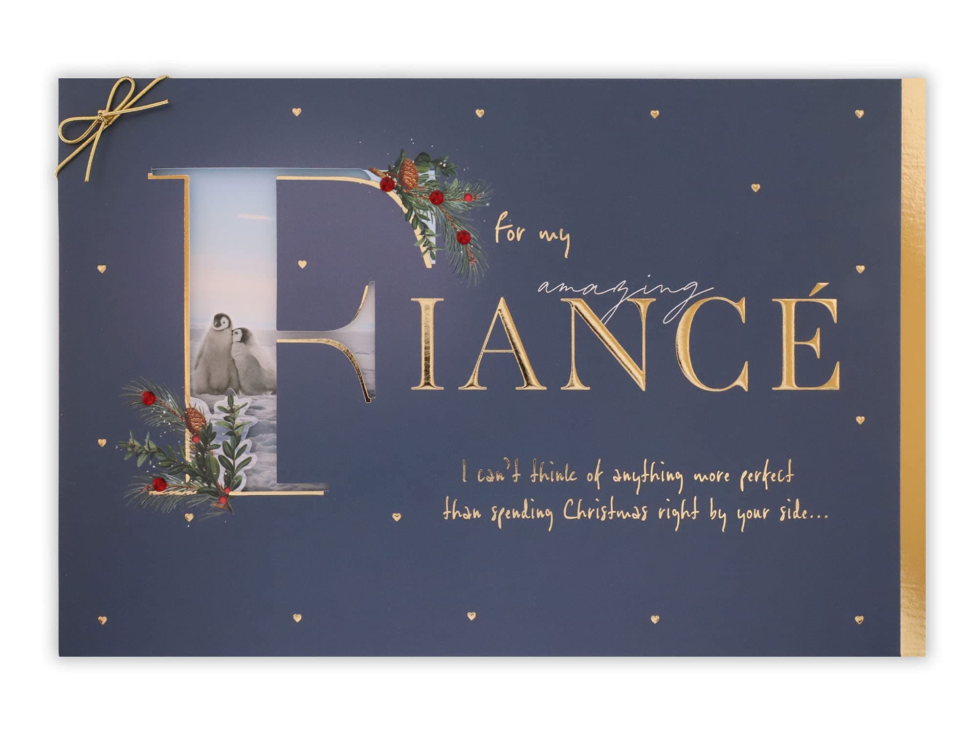 Clintons: Photo Through Letter Fiance Christmas Card