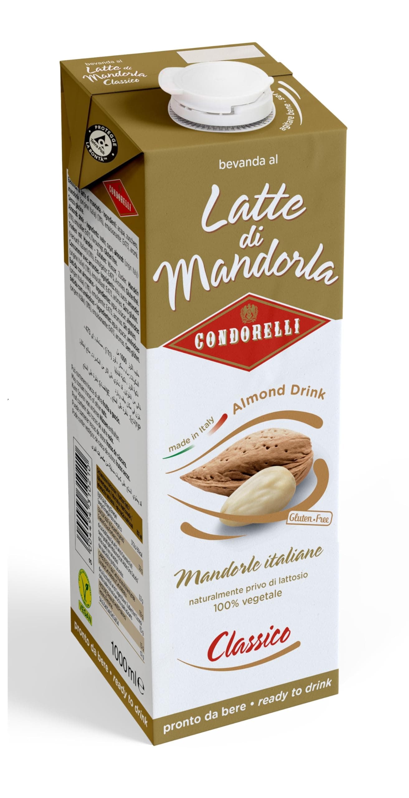 Condorelli"Latte Di Mandorla" Sicilan Almond Milk 1 Lt