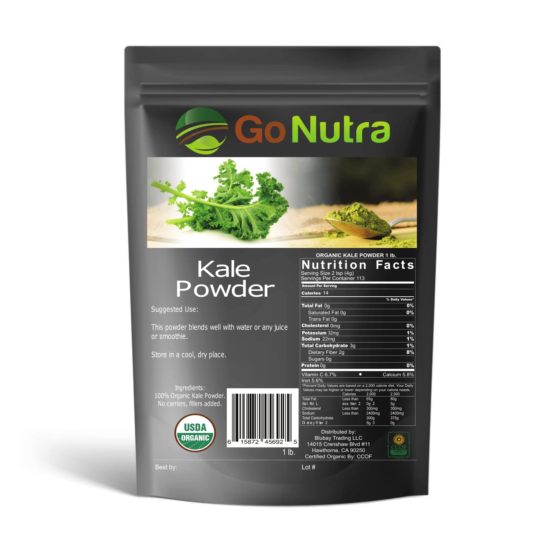 Kale Powder Organic 1 lb. 100% Pure Non-GMO Superfood