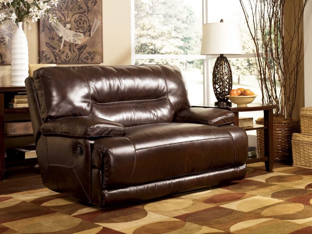 Ashley Furniture Signature Design - Exhilaration Oversized Recliner - Pull Tab Manual Reclining - Contemporary - Chocolate