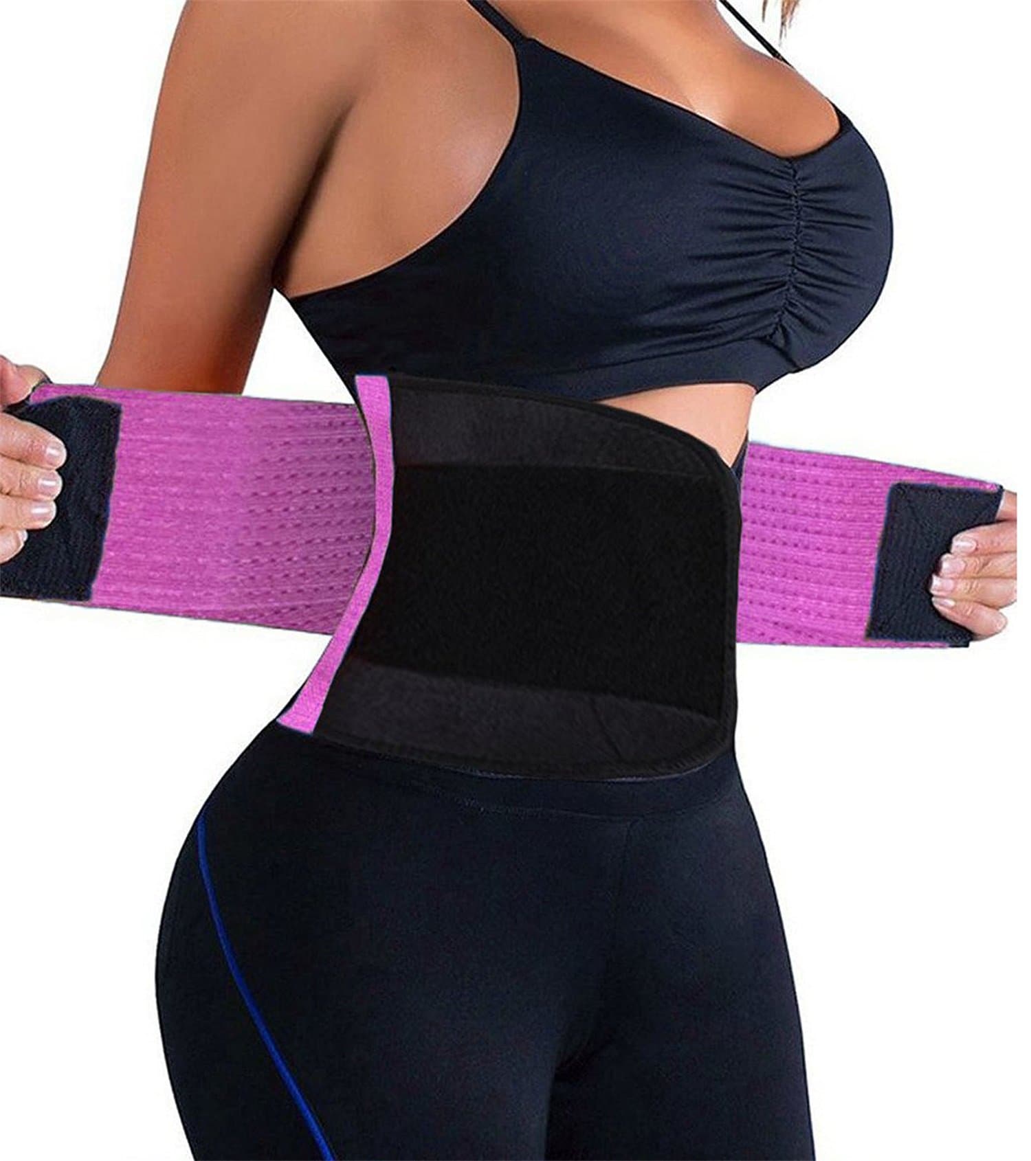 SURMTO Women's Waist Trainer Belt - Waist Cincher Trimmer - Slimming Body Shaper Belt - Sport Gym Woukout Girdle Belt