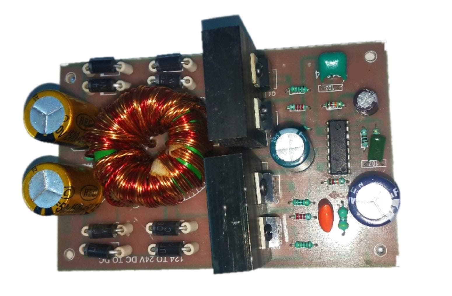 Electronic Works 12 V Volt DC to 35-0-35 Volt DC Converter Board Dual Power Supply 4 to 7 Ampere Transistor or mosfet Amplifier Board Power Supply