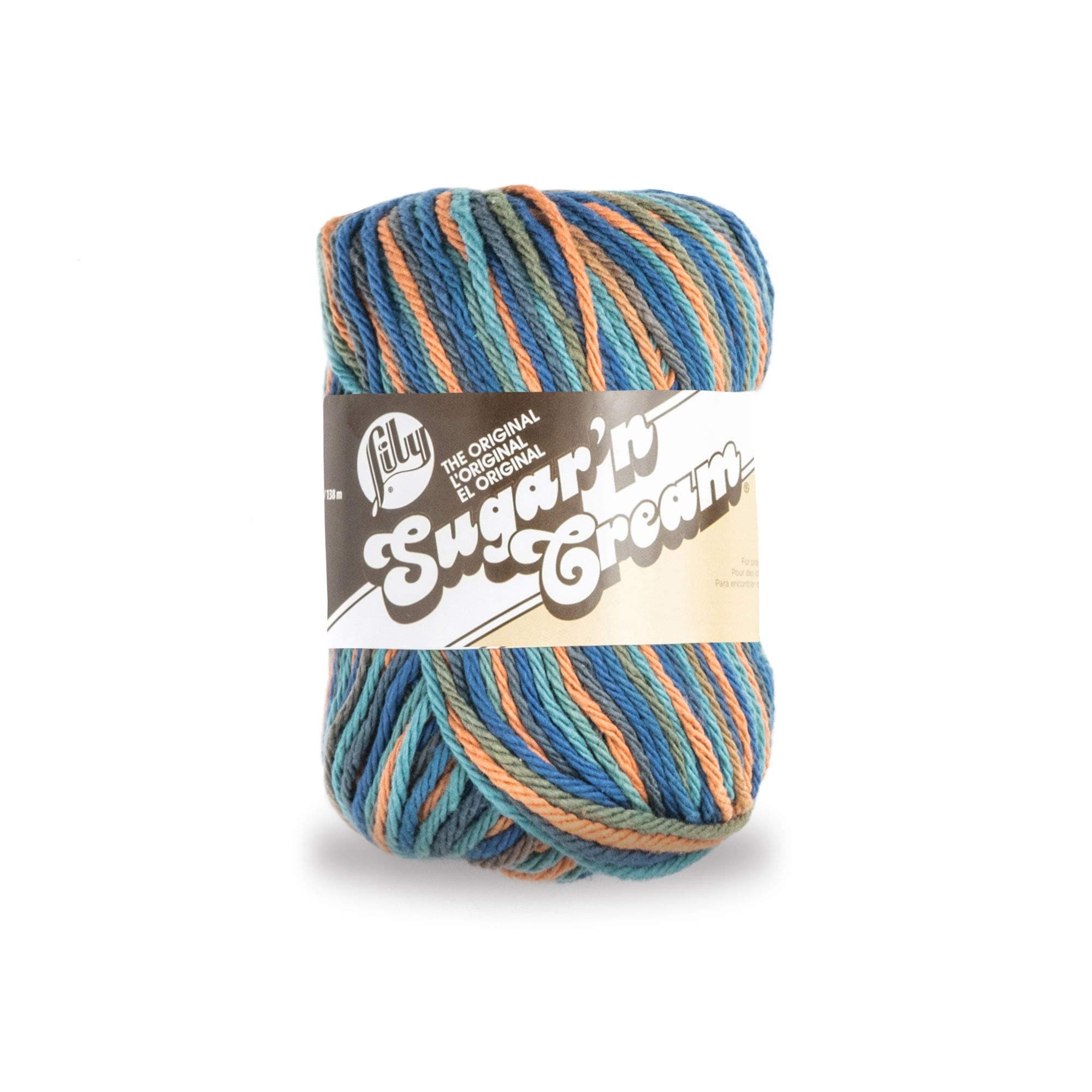 Lily Sugar'n Cream Super Size Ombres Yarn, 3 oz, Capri Ombre, 1 Ball