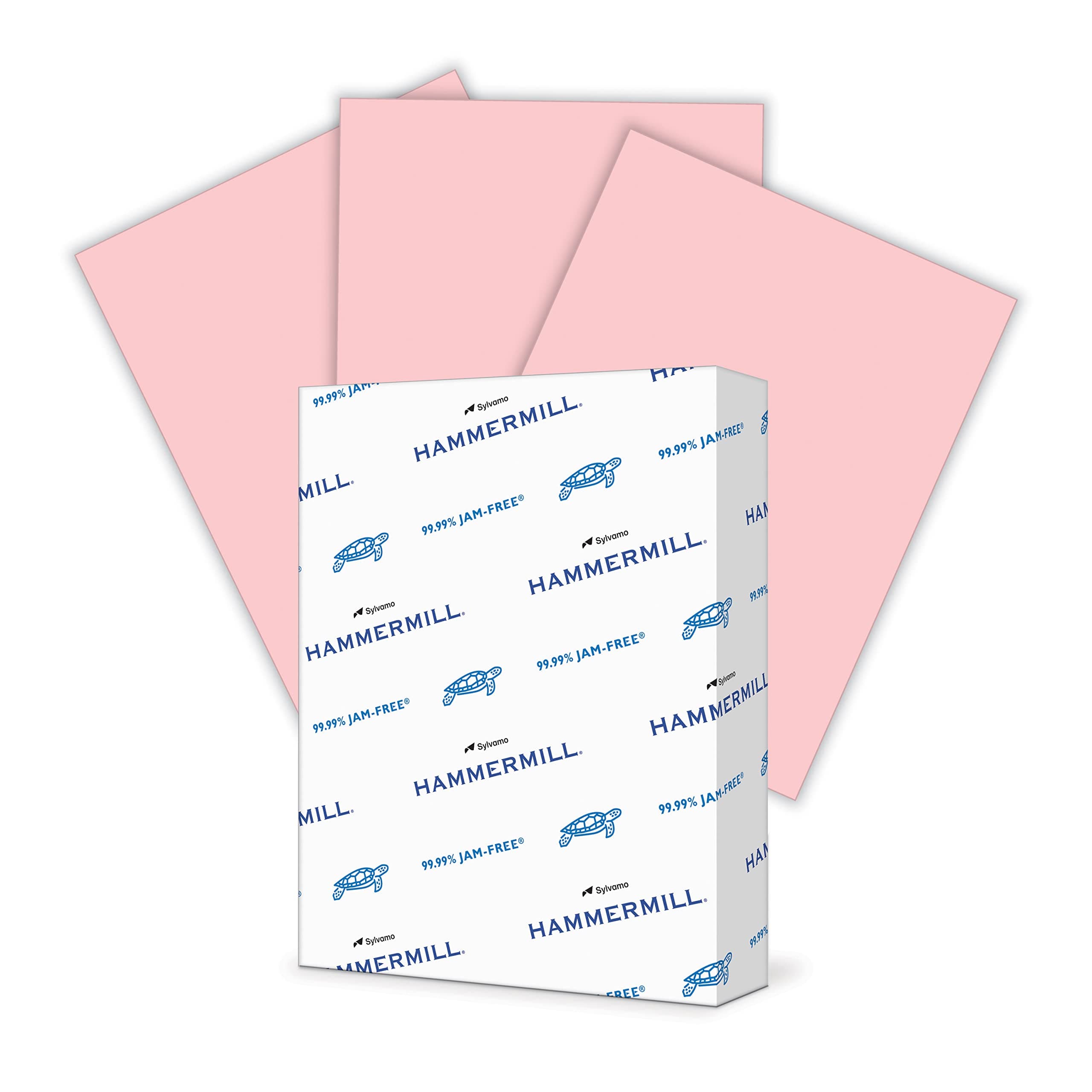 Hammermill Colored Paper, 20lb Pink Printer Paper, 8-1/2 x 11-1 Ream (500 Sheets) - Made in the USA, Pastel Paper, 103382R