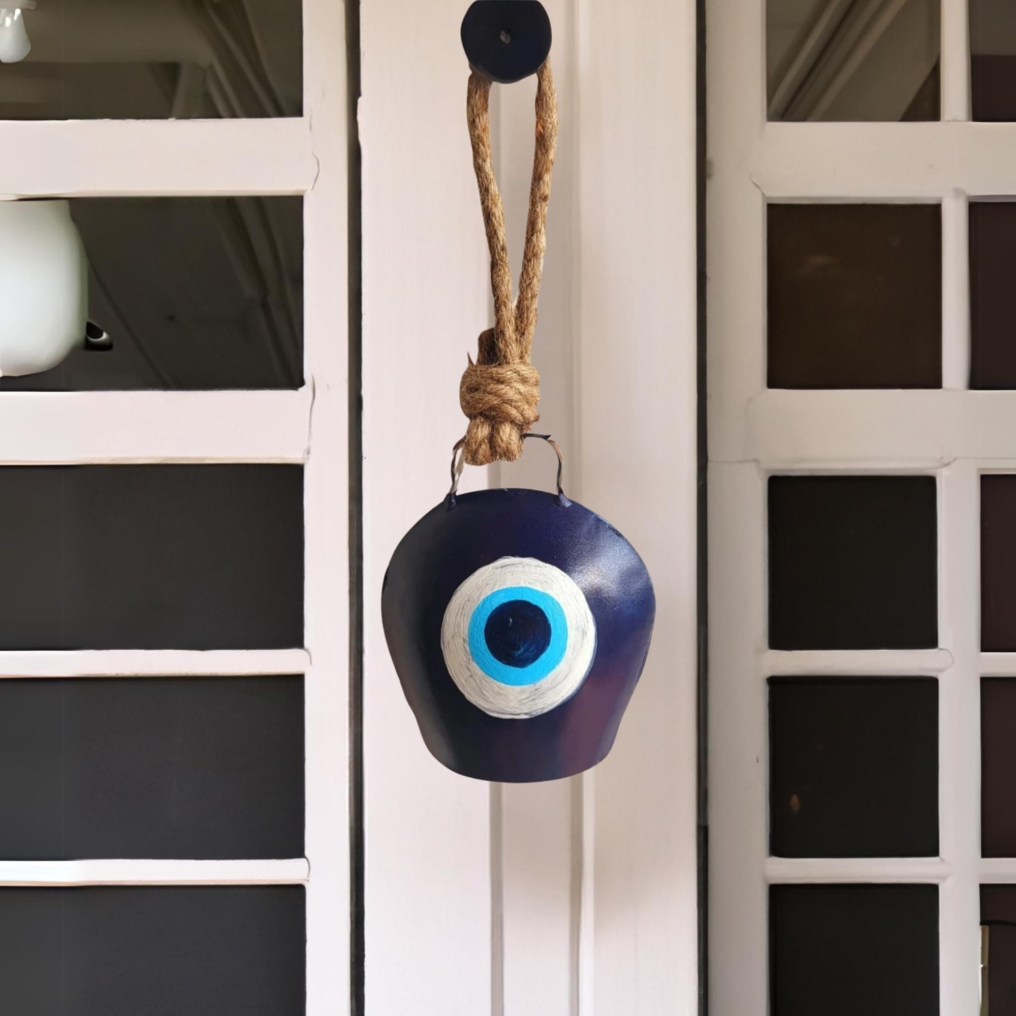 JASMEY HOMES Evil Eye Bell Feng Shui Vastu, Nazar Batu Suraksha Kavach Hanging for Good Luck, Prosperity- Home, Office, Gifting