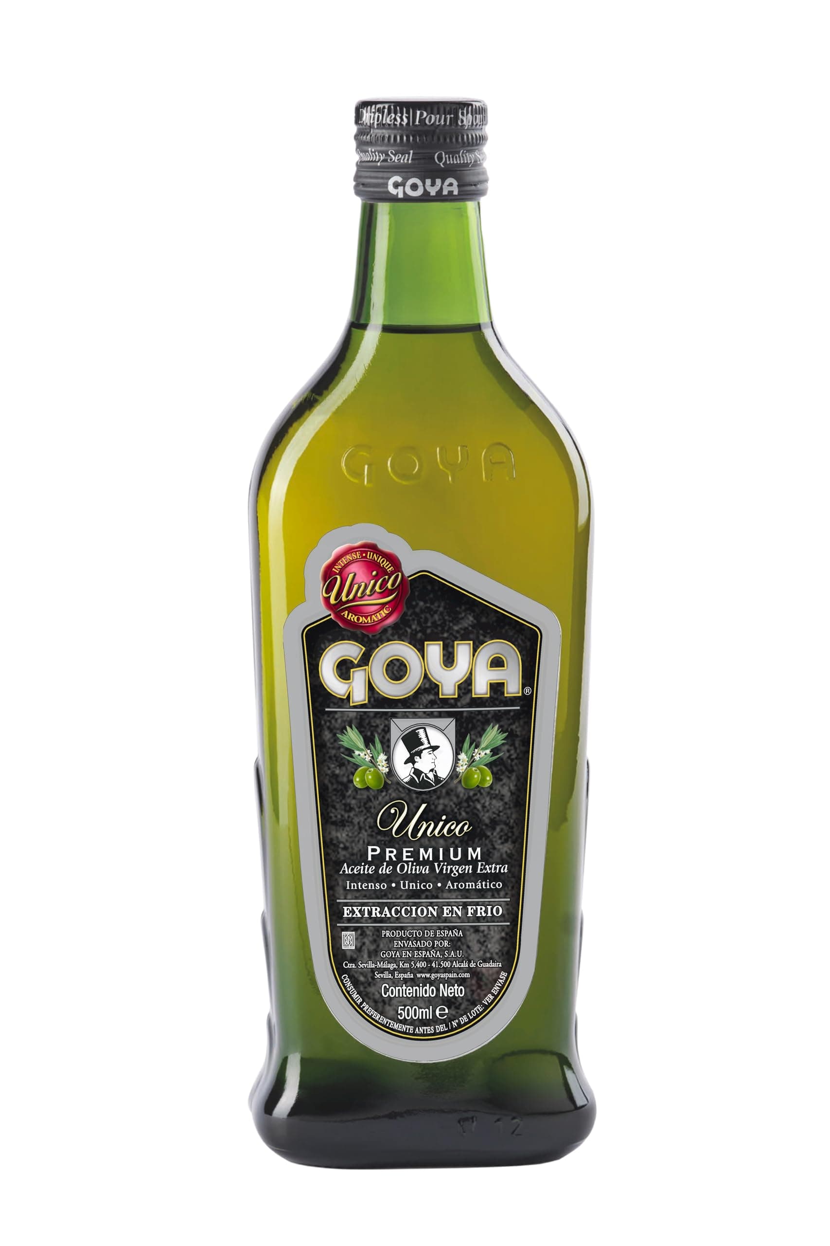 Unique, Extra Virgin Olive Oil 500 ml, Picual Olives, Hojiblanca and Picuda from Seville, Cold Pressed, Ideal for Salads, Meats and Rice
