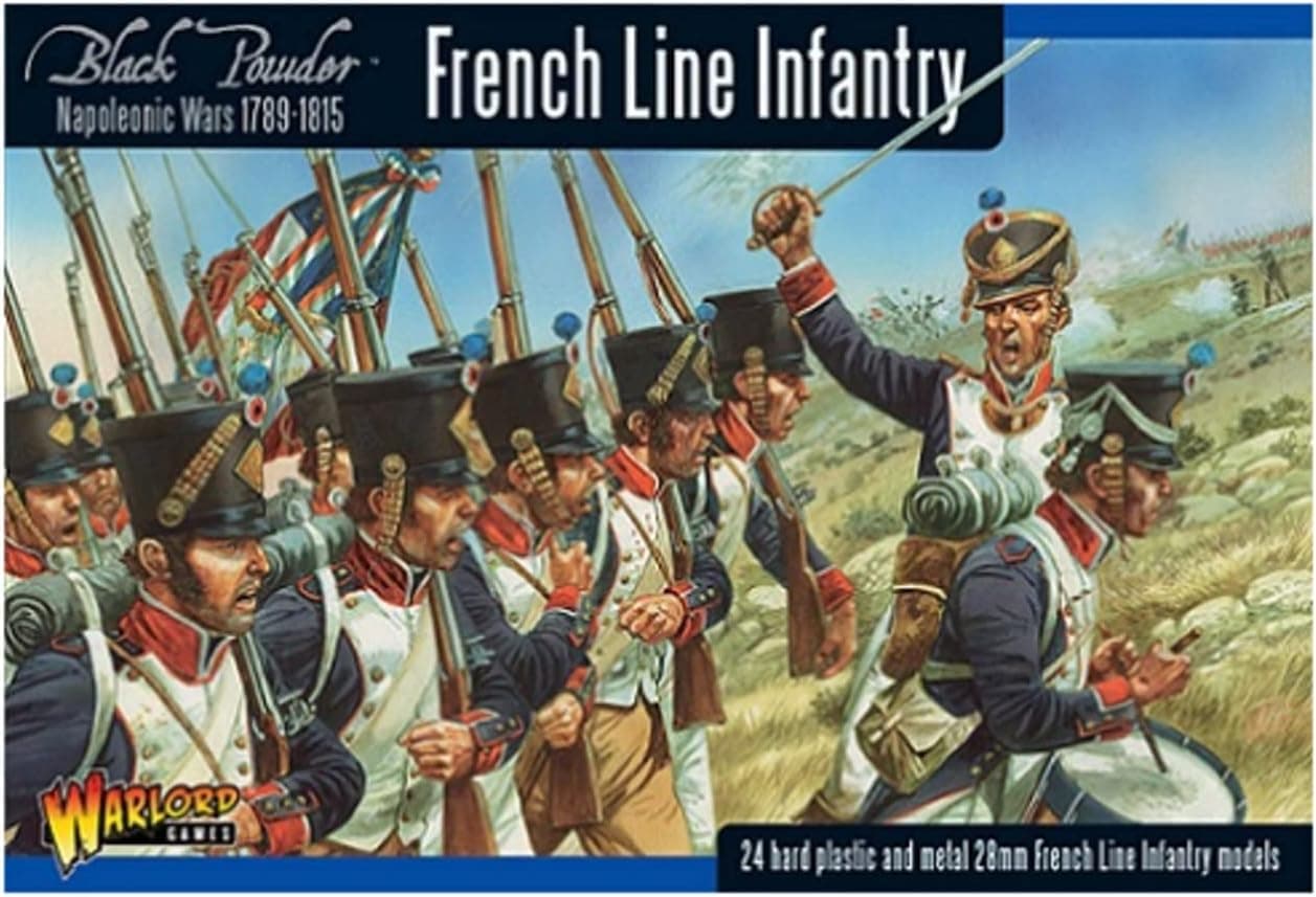 Warlord Games French Line Infantry - 28mm Scale Plastic Miniatures for Black Powder Highly Detailed Napoleonic Era for Table-top Wargaming