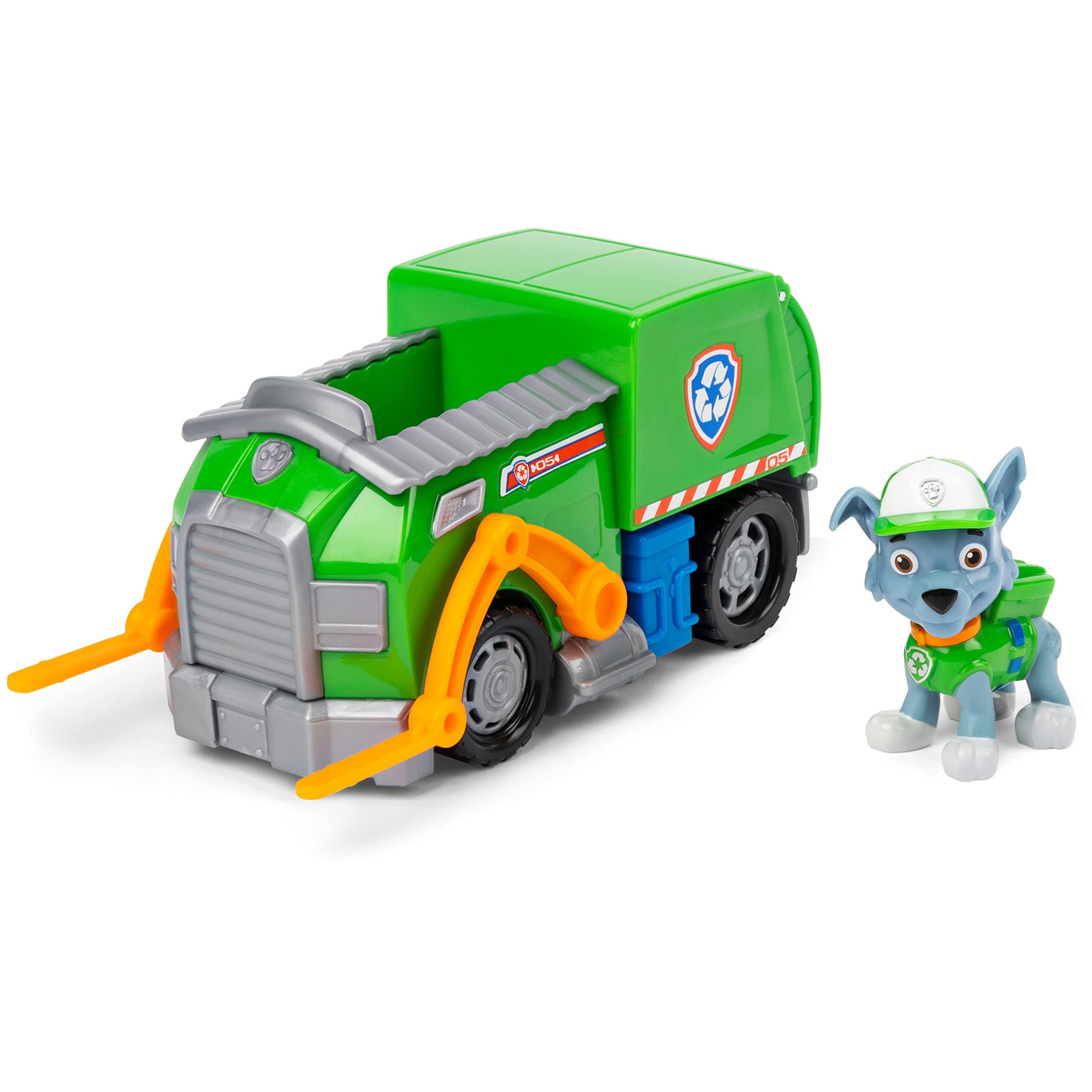 Paw Patrol, Rocky's Recycle Truck Vehicle with Collectible Figure, for Kids Aged 3 and Up, Multicolor, (6061804)