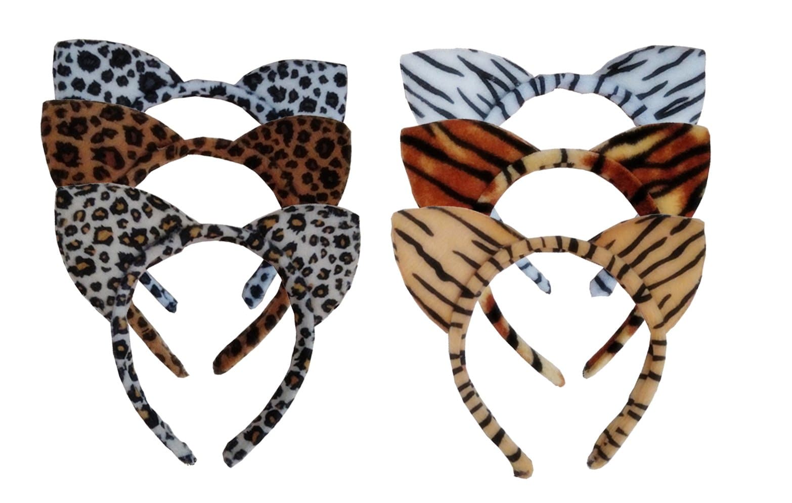 Honeya 6Pcs Kids Girls Fashion Cat Ear Leopard Headbands for Party Dress