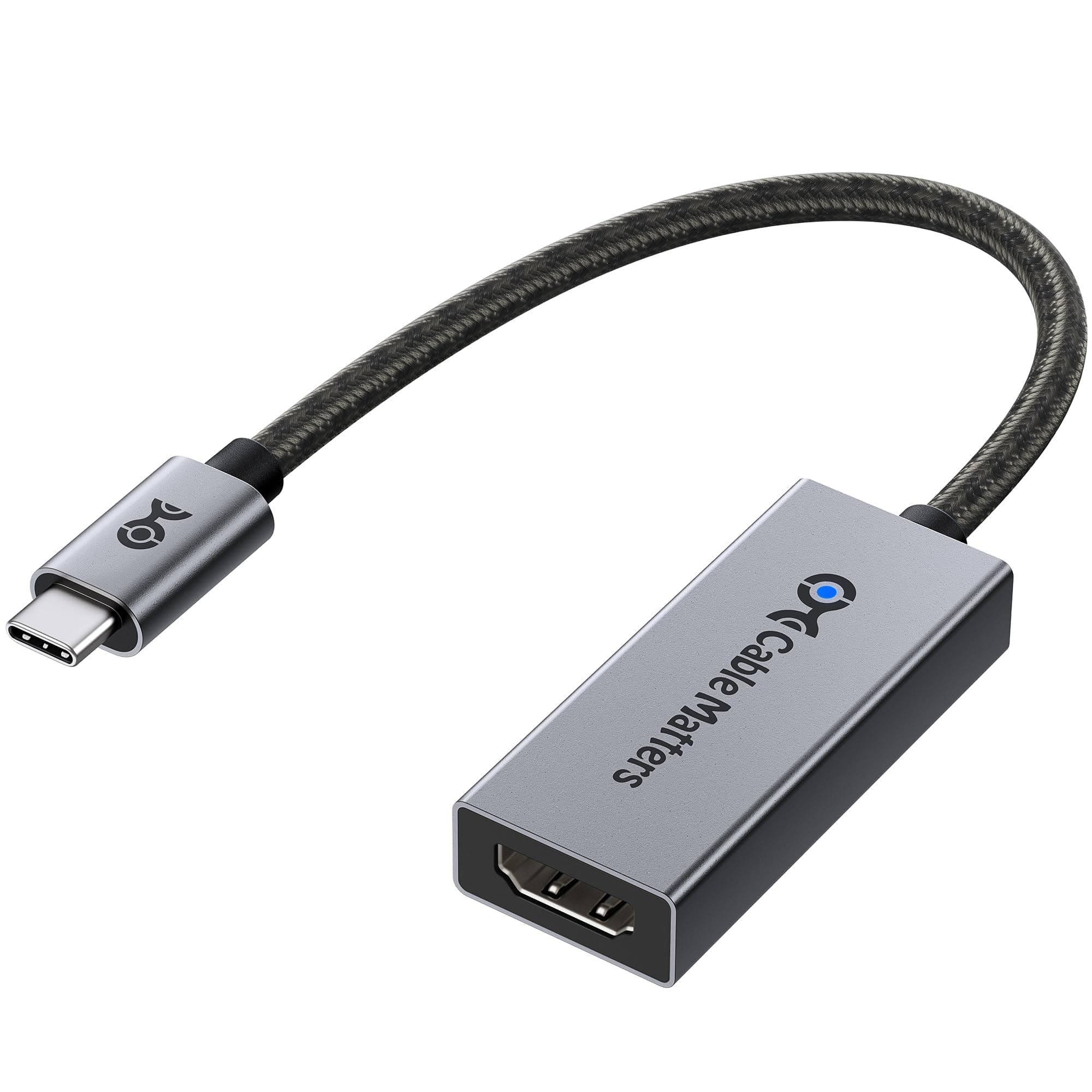 48Gbps USB C to HDMI Adapter Supporting 4K 120Hz and 8K HDR - Thunderbolt 3 and Thunderbolt 4 Port Compatible - Maximum Supported Resolution on Any Mac via This Adapter is 4K@60Hz