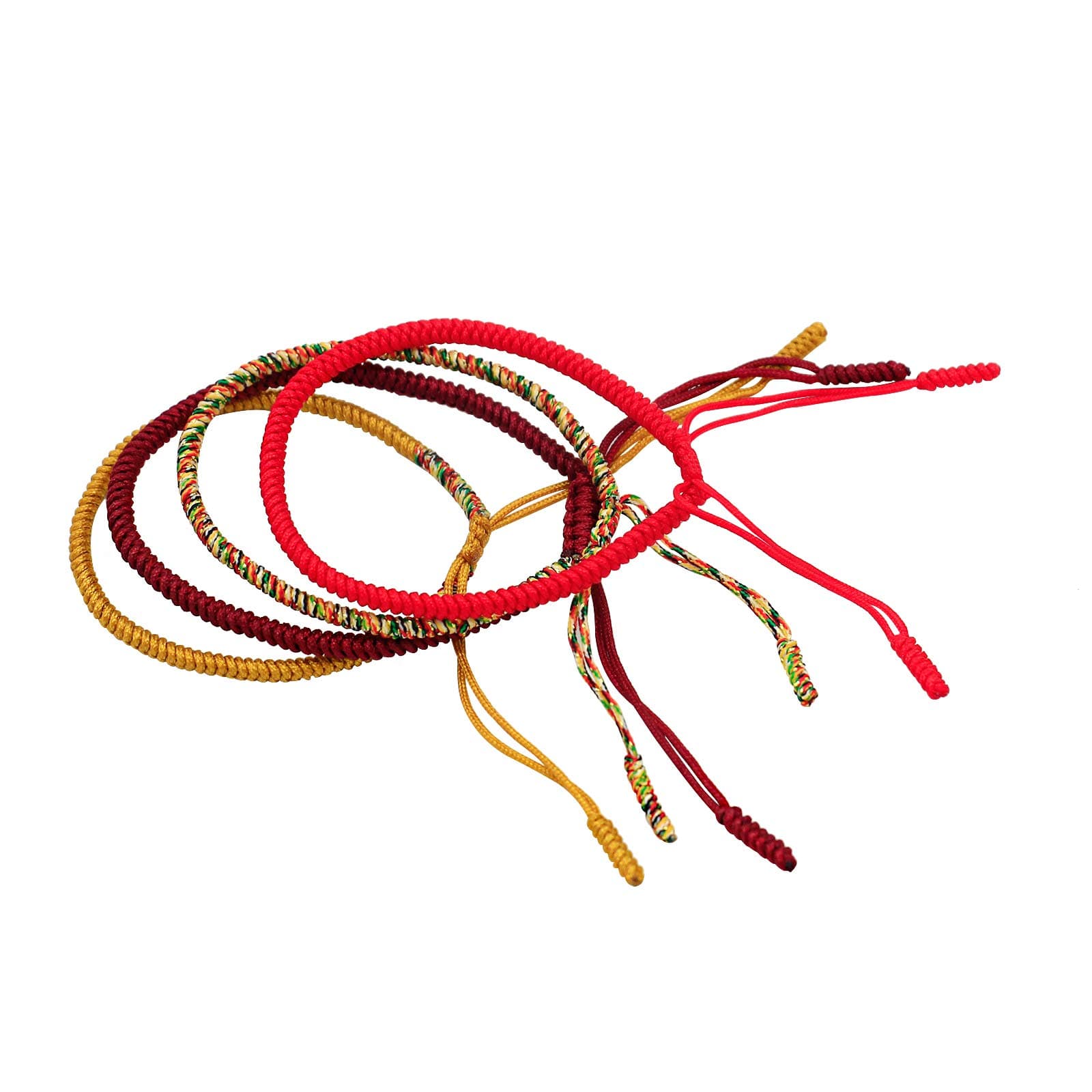 AIIGOUTibetan Lucky Bracelet Handmade Woven Bracelets Mens Womens Lucky Red String Bracelets for Protection