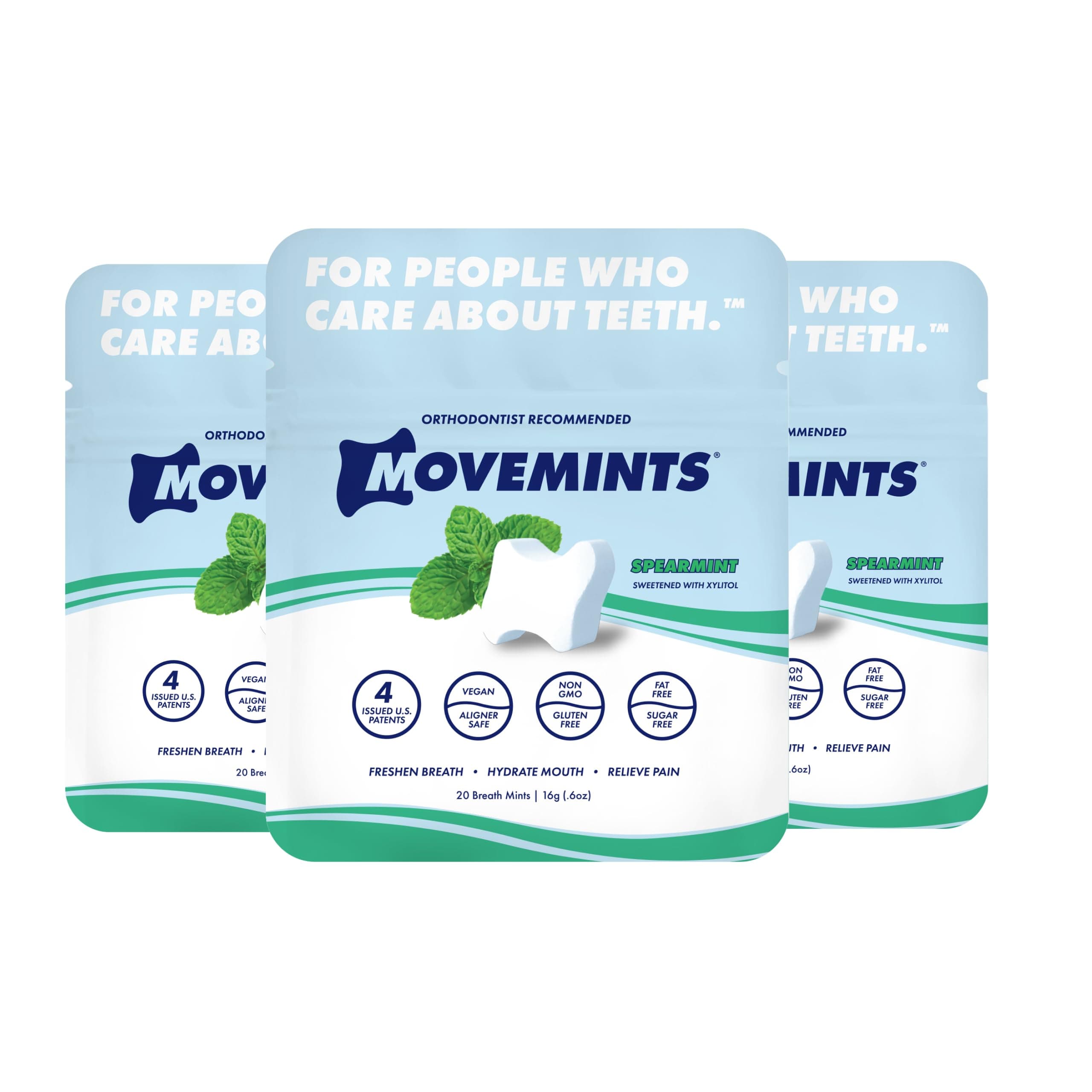 Movemints Clear Aligner Mints for Invisalign - 3 Pack