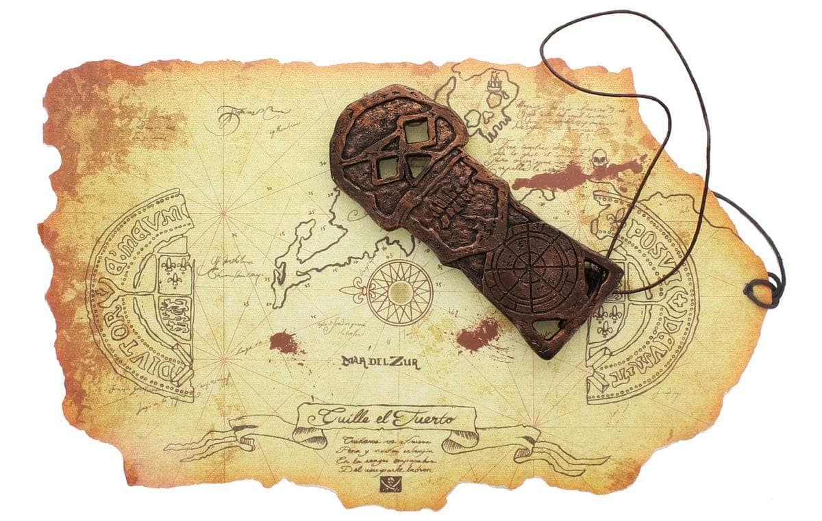 Toynk The Goonies Map and Key Replica Set | Pirate Theme Accessories | Premium Quality Movie Props |Perfect for Pop Culture Fans, Collector, Cosplay, Halloween, 80s Party, Kids Costumes, Theatre