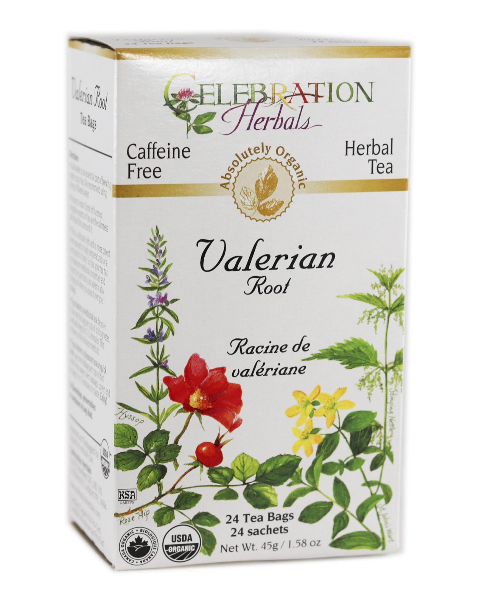CELEBRATION HERBALS Valerian Root Tea Organic 24 Bag, 0.02 Pound
