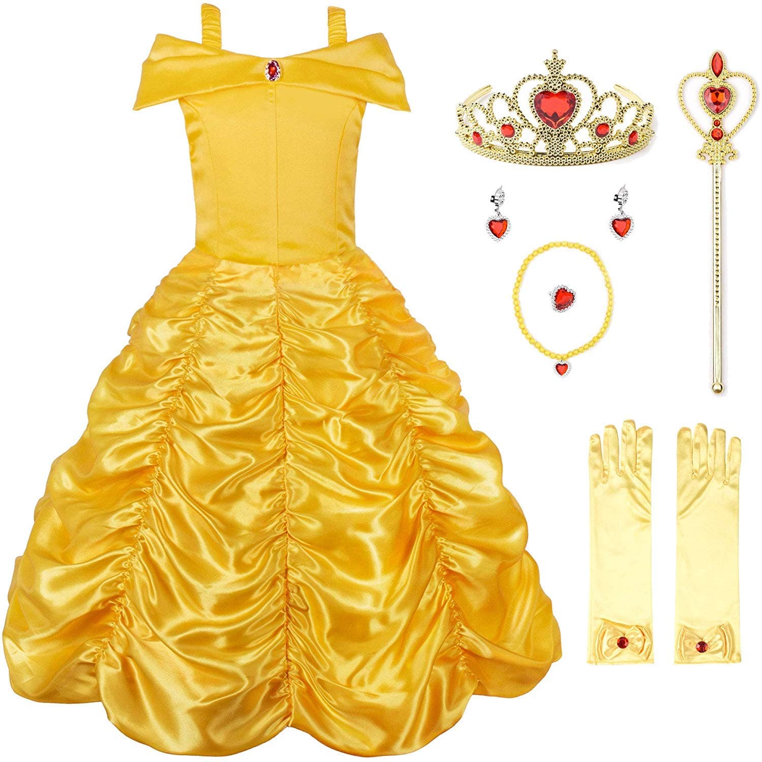 - Princess Dress Off Shoulder Layered Costume for Little Girl