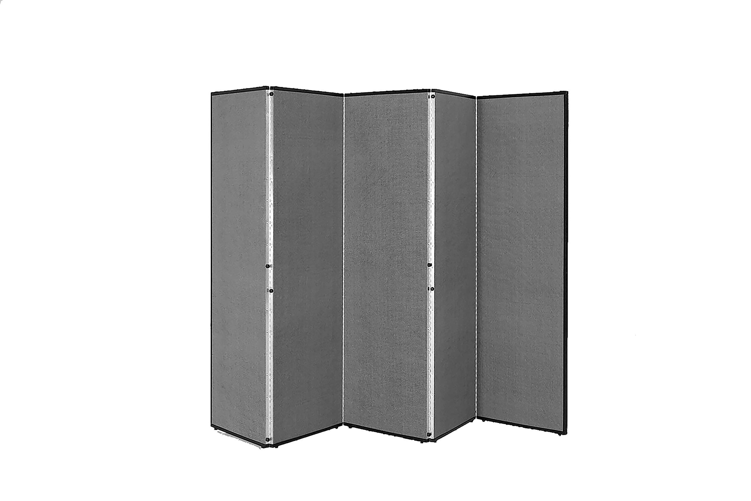 Norwood Commercial Furniture Assembled Freestanding Portable Partitions - 5 Panels (6' H x 9' 5" L), NOR-NSL605-SM - Grey