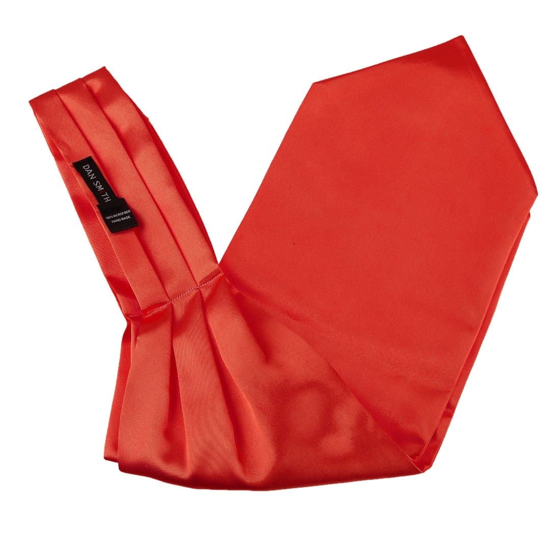 Dan SmithMens Red Solid Mens Polyster Ascot Fantastic Gentlemen Love Series Cravat for Evening DRA7E01L Red