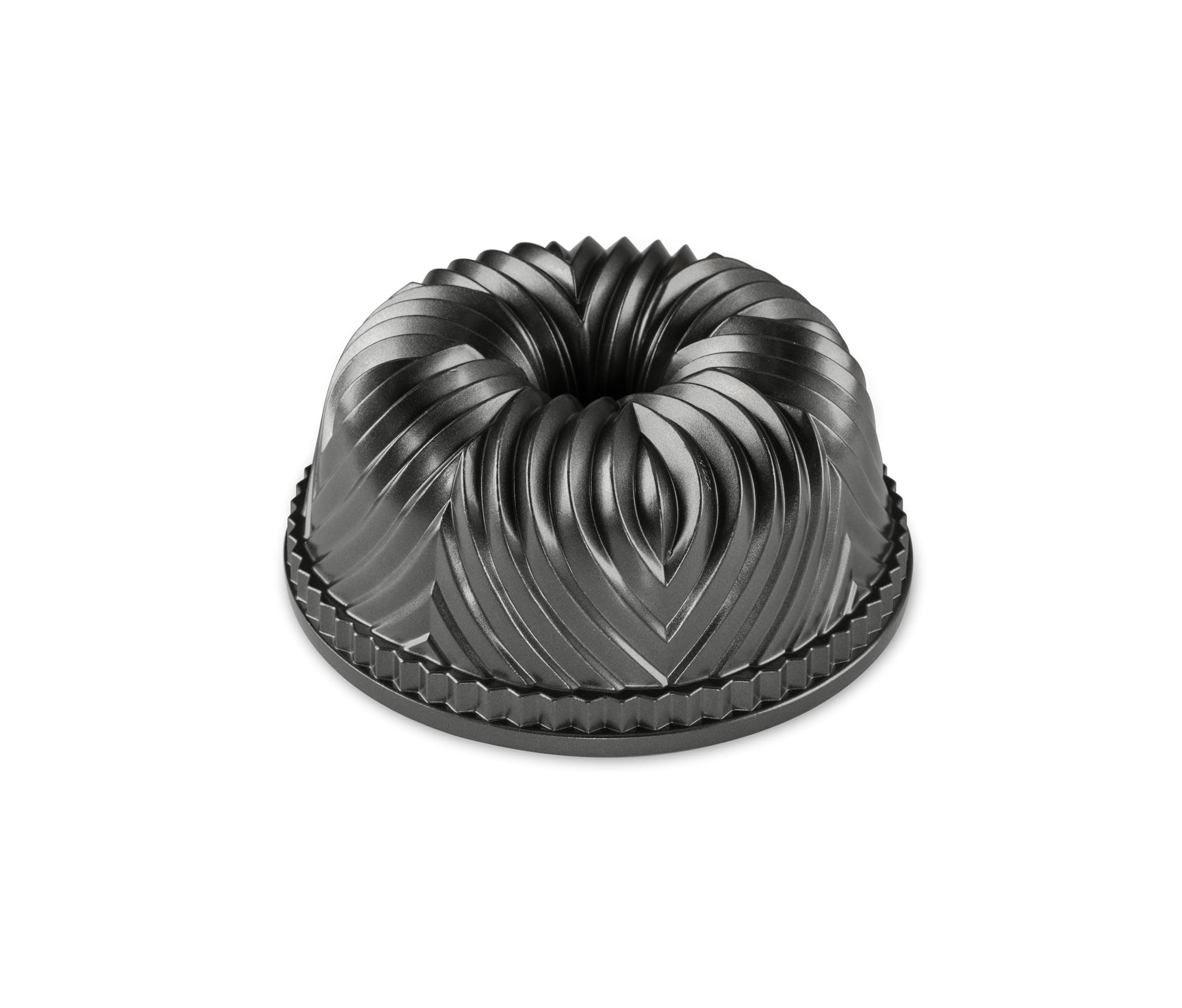 Bavaria Bundt Pan, The Original Cast Aluminium Bundt Tin, Official Bundt Cake Tin with Geometric Pattern, Premium Cake Mould Made in the USA, Colour: Graphite, Gray