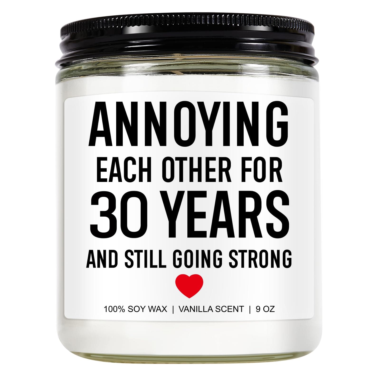 30 Years Candle, 30th Anniversary Decorations, 30th Anniversary, Gifts for Couples, Husband, Wife, 30 Years Wedding Anniversary, Gifts for Him, Her, Men, Funny Gifts, Pearl Anniversary