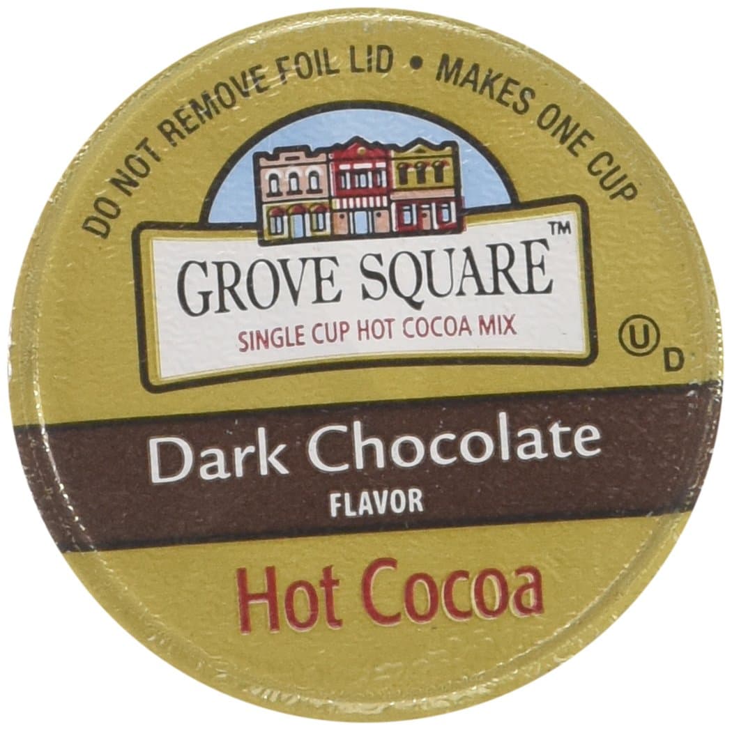 Grove Square Hot Cocoa Cups, Dark Chocolate, Single Serve Cup for Keurig K-Cup Brewers, 48 Count (Packaging May Vary)