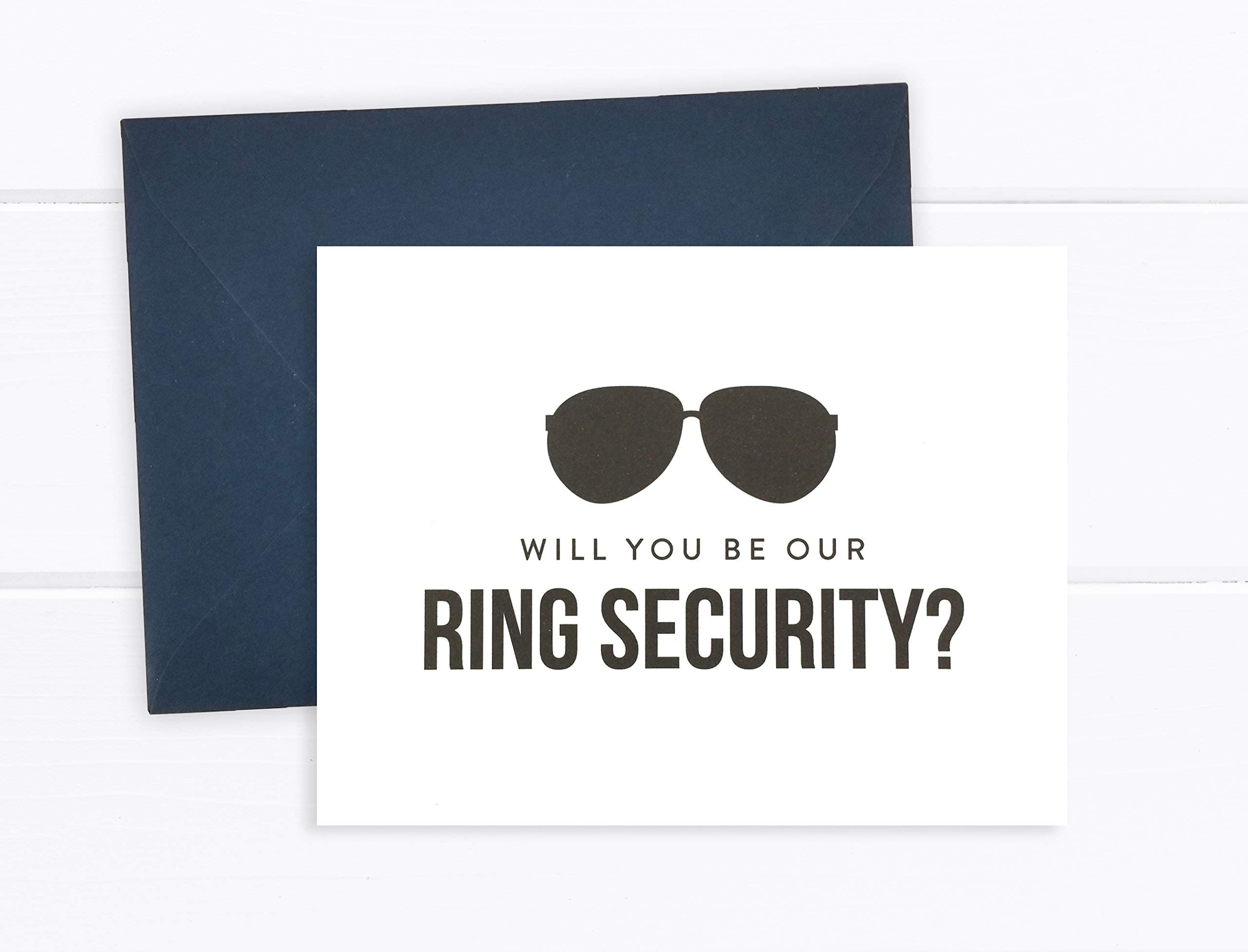 Will You Be Our Ring Security Card, Funny Ring Bearer Card, Ring Bearer Gift, Wedding Card (FPS0006)