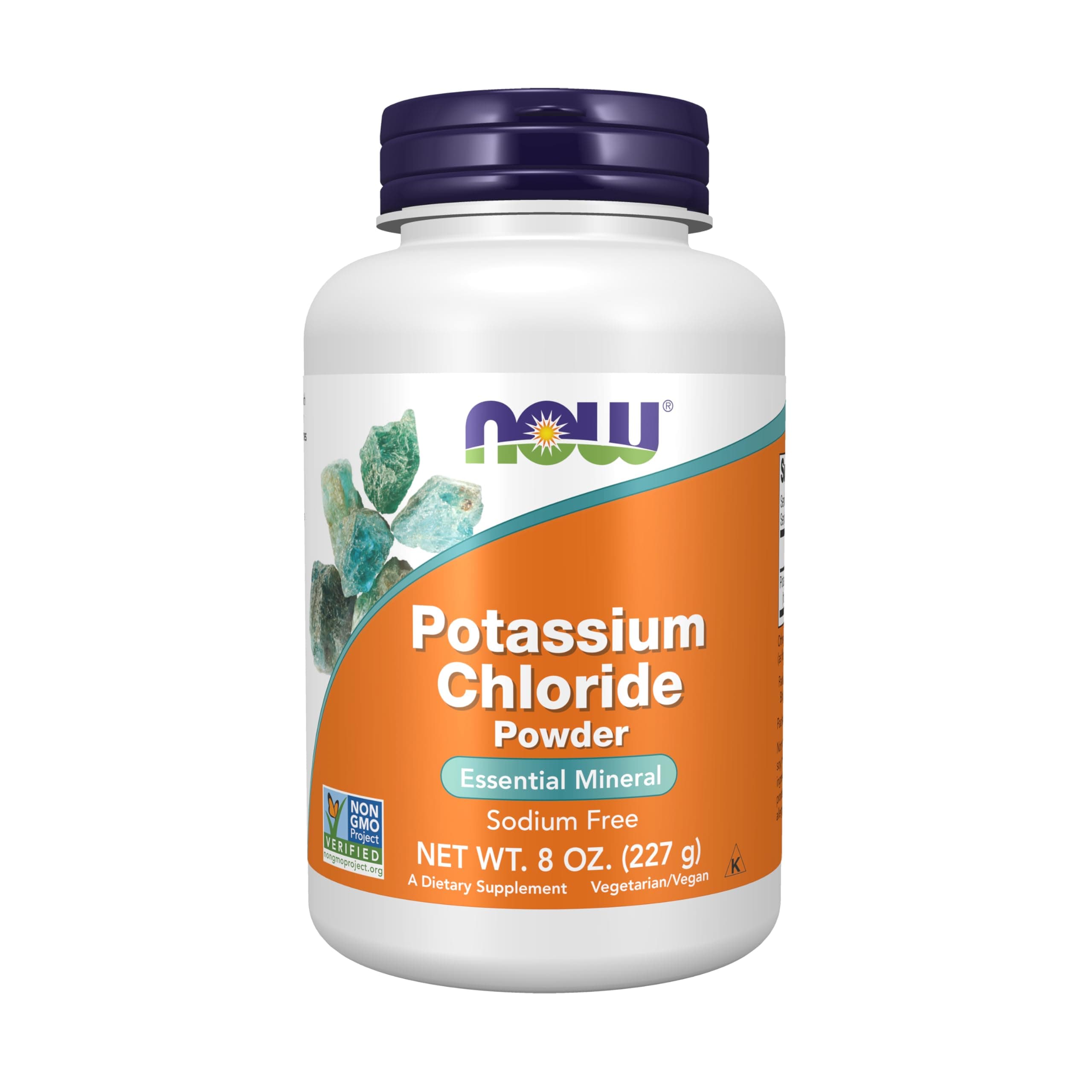 NOW Foods Supplements, Potassium Chloride Powder, Certified Non-GMO, Essential Mineral*, 8-Ounce