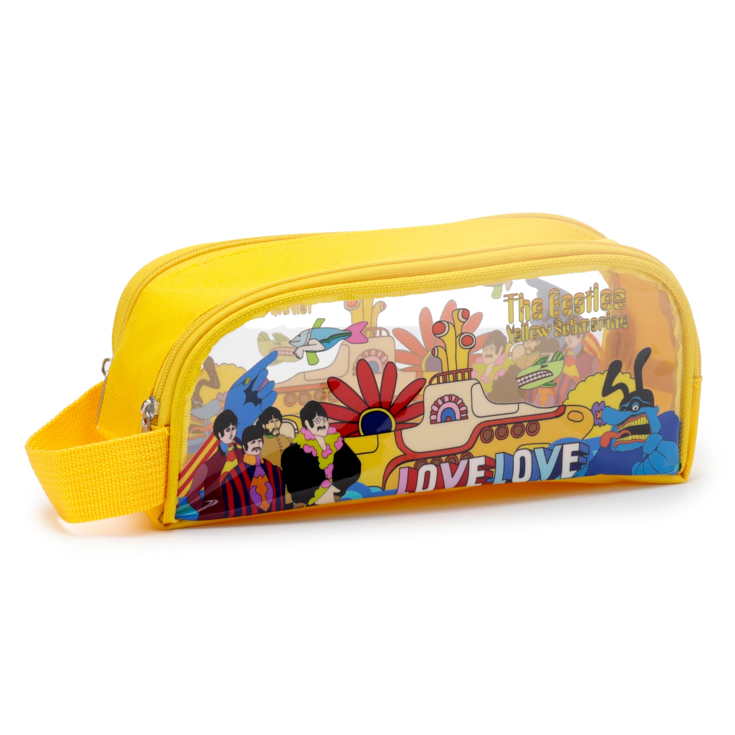 Puckator Beatles pencil case, transparent, yellow submarine