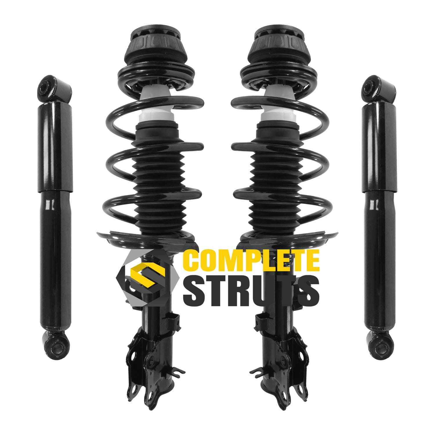 COMPLETESTRUTS - Front Complete Strut Assemblies with Coil Springs and Rear Shock Absorbers Replacement for 2012-2017 Hyundai Accent - Set of 4
