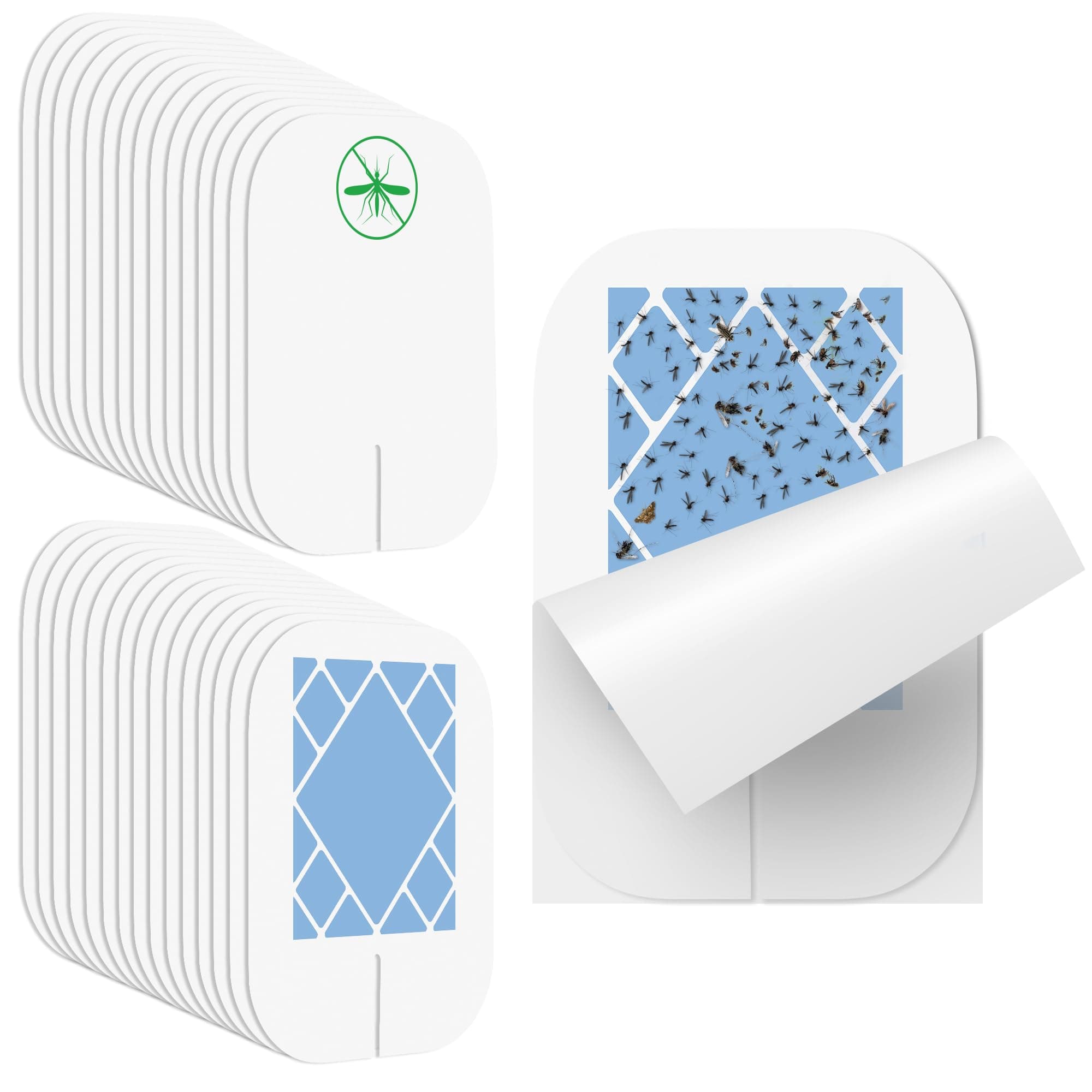 30 Pack Flying Insect Trap Refill Compatible with VEYOFLY Fly Trap VF01, Glue Board Bug Catcher, Replacement Sticky Glue Cards for Insect Bug Mosquito Gnat Fruit Fly Traps Indoors (Classic)