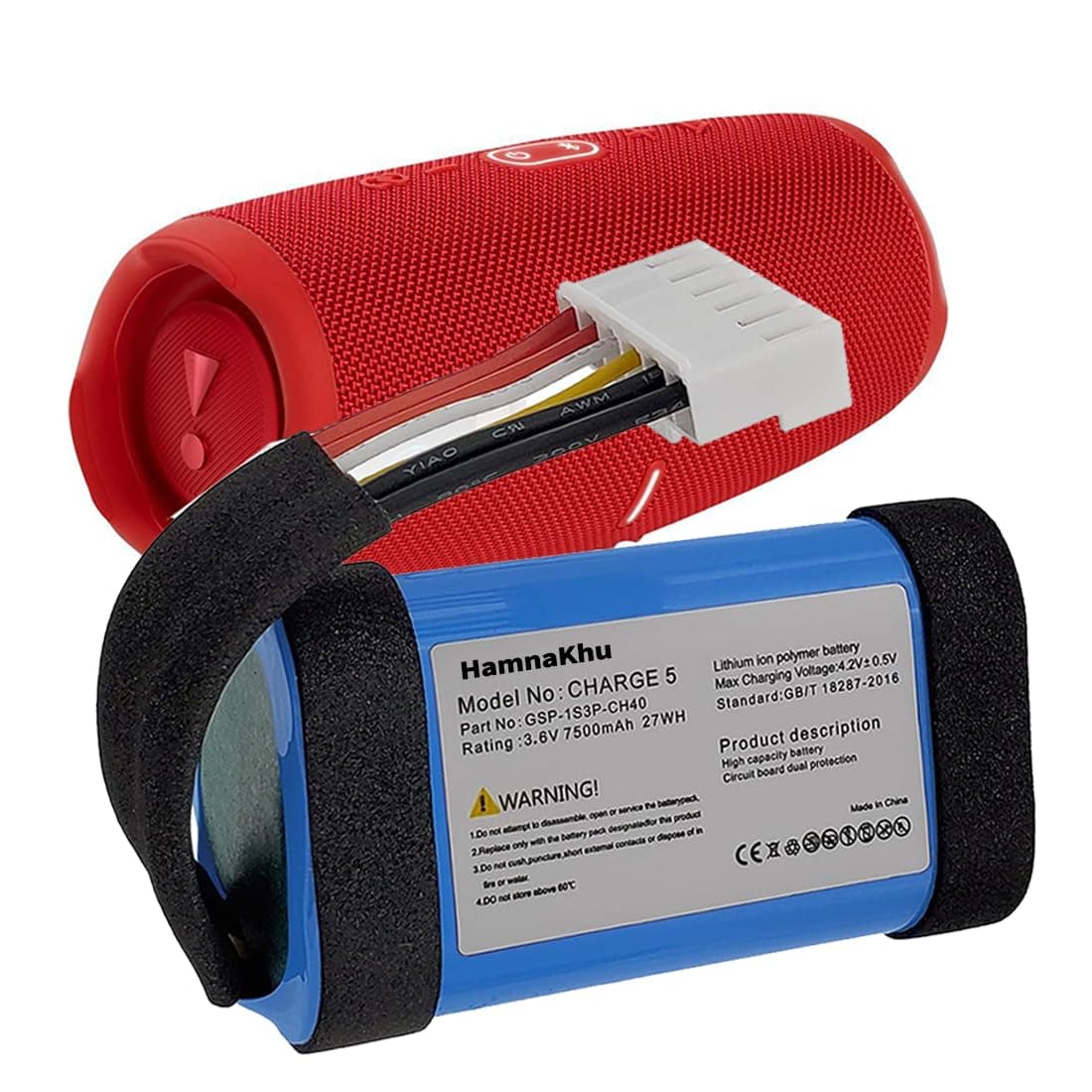 7500mAh for JBL Charge 5 Replacement Battery Compatible with Charge 5 Wireless Bluetooth Speaker,GSP-1S3P-CH4A GSP-1S3P-CH40 1AA011NA