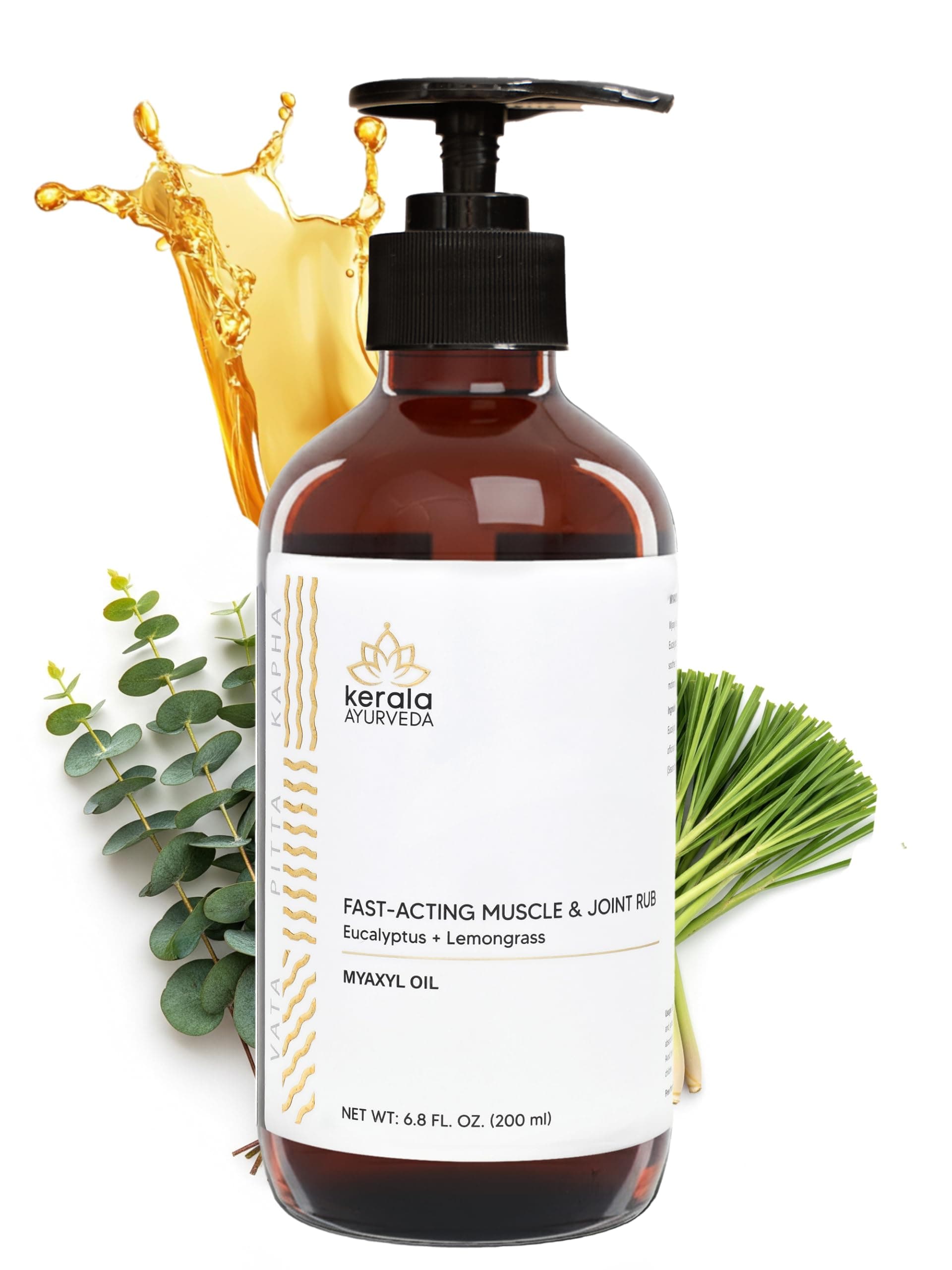 Herbal Muscles and Joint Support Oil | Joint Aid | Body Oil Infused with Eucalyptus to Help Sore Muscles | Myaxyl Oil - 6.76 Fl Oz|