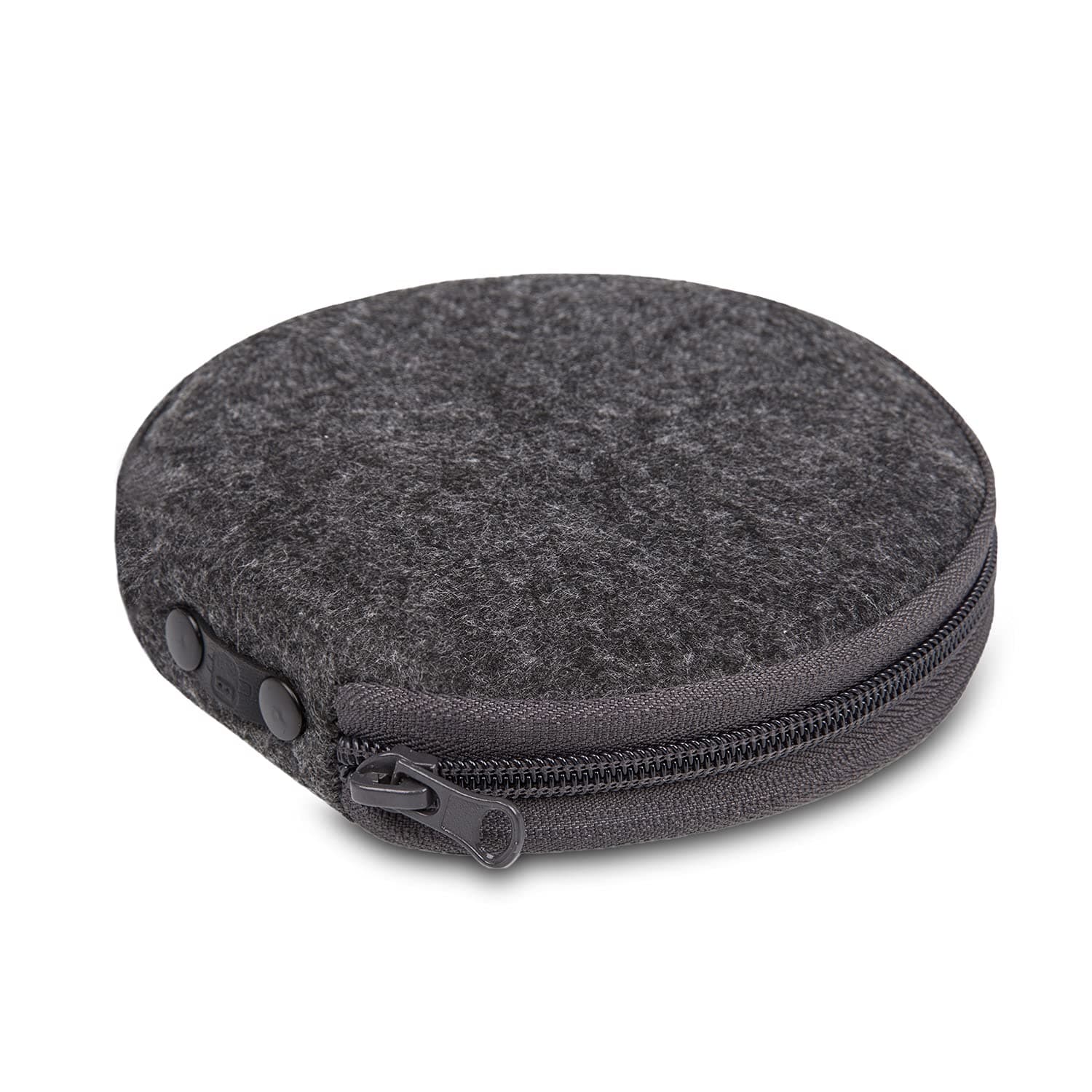 Elezay Small CD Case Round Felt 20 Capacity CD Storage Wallet DVD Disc Holder Gray