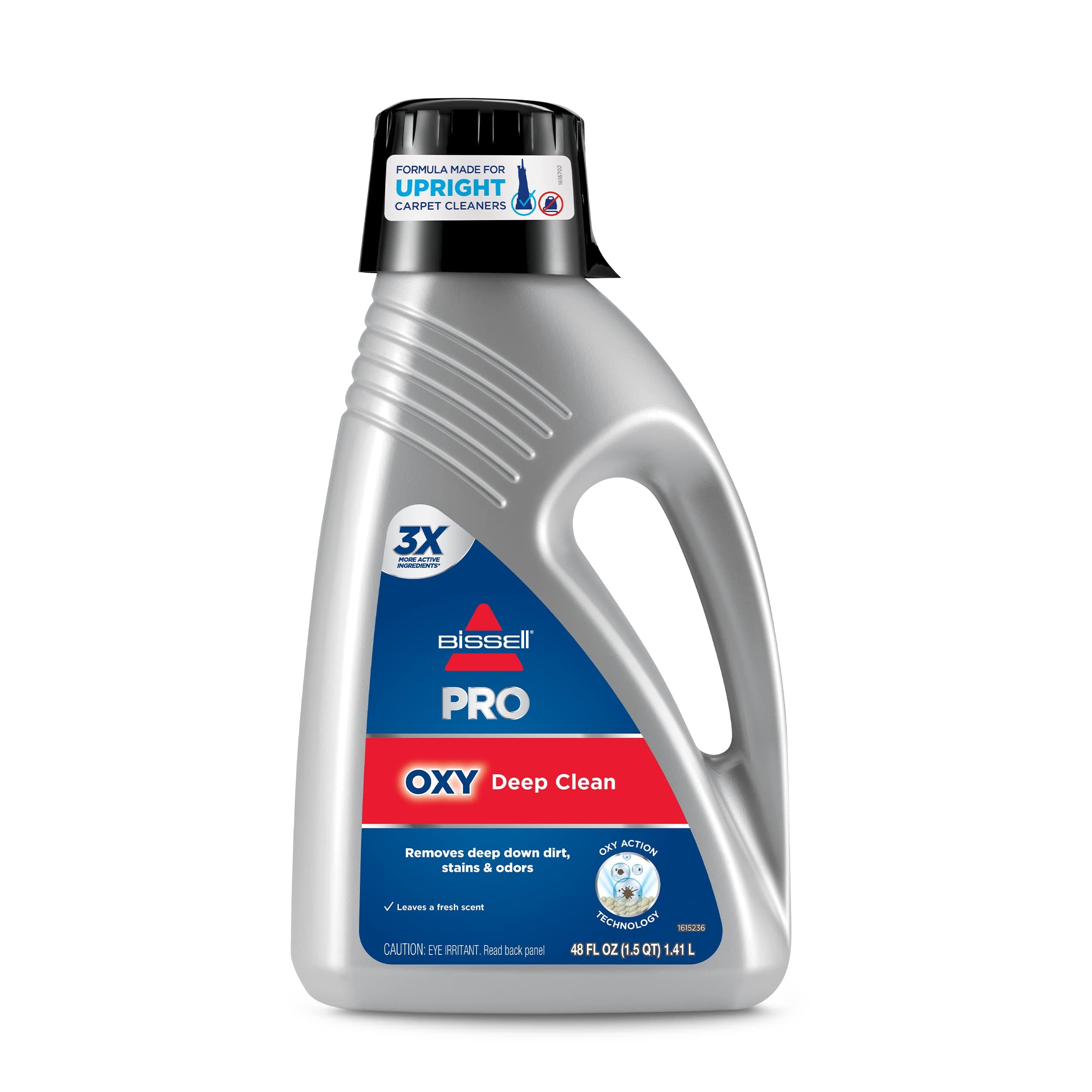 PRO OXY Carpet Deep Clean Solution, for use in leading upright carpet cleaners, 48oz, Removes deep down dirt, stains & odors