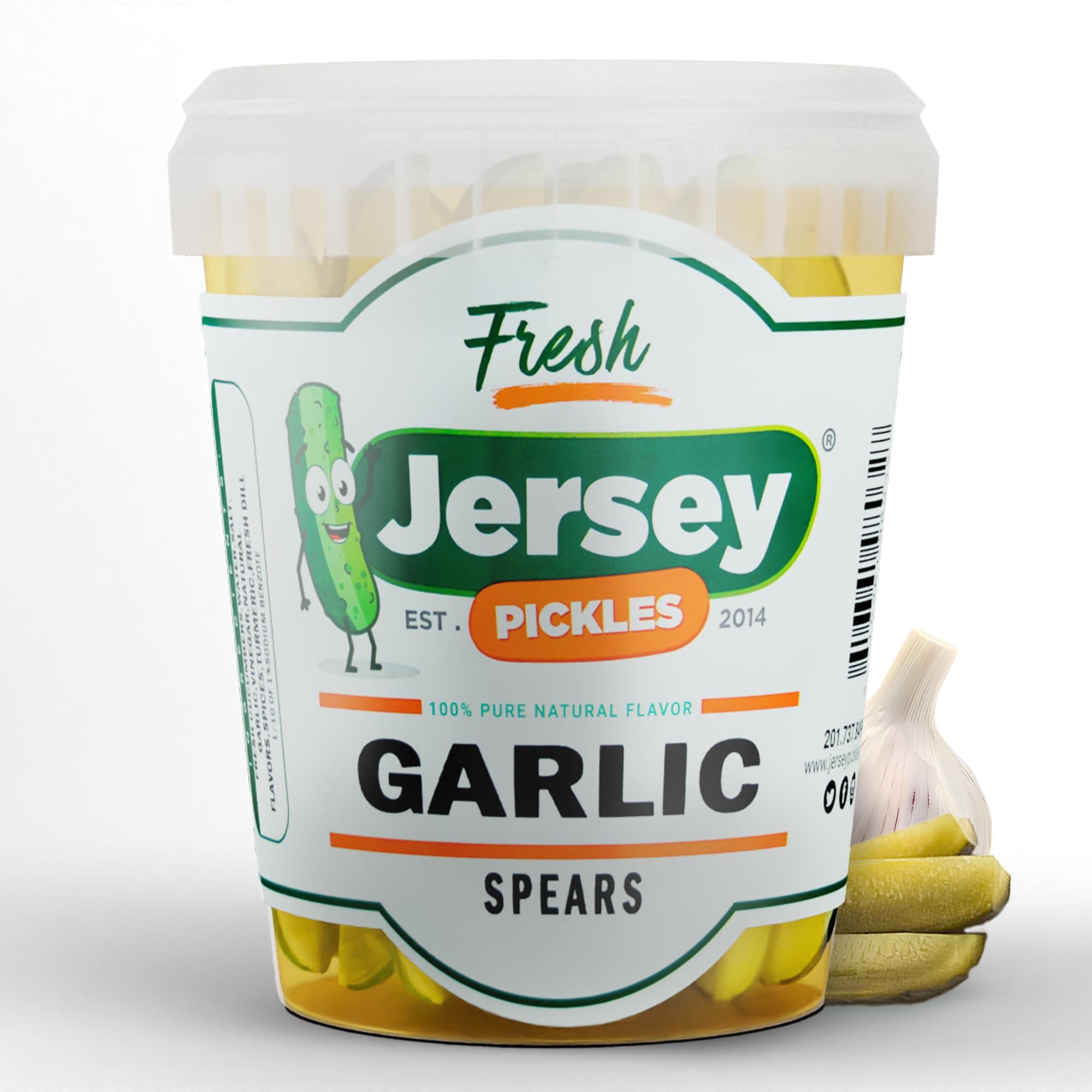 Garlic Dill Spears Fresh (Quart) - Fresh, Keto-Friendly, and Perfect for Snacks, Sandwiches, or Salads – The perfect Pickle Jars Cornichon for Families or Gatherings