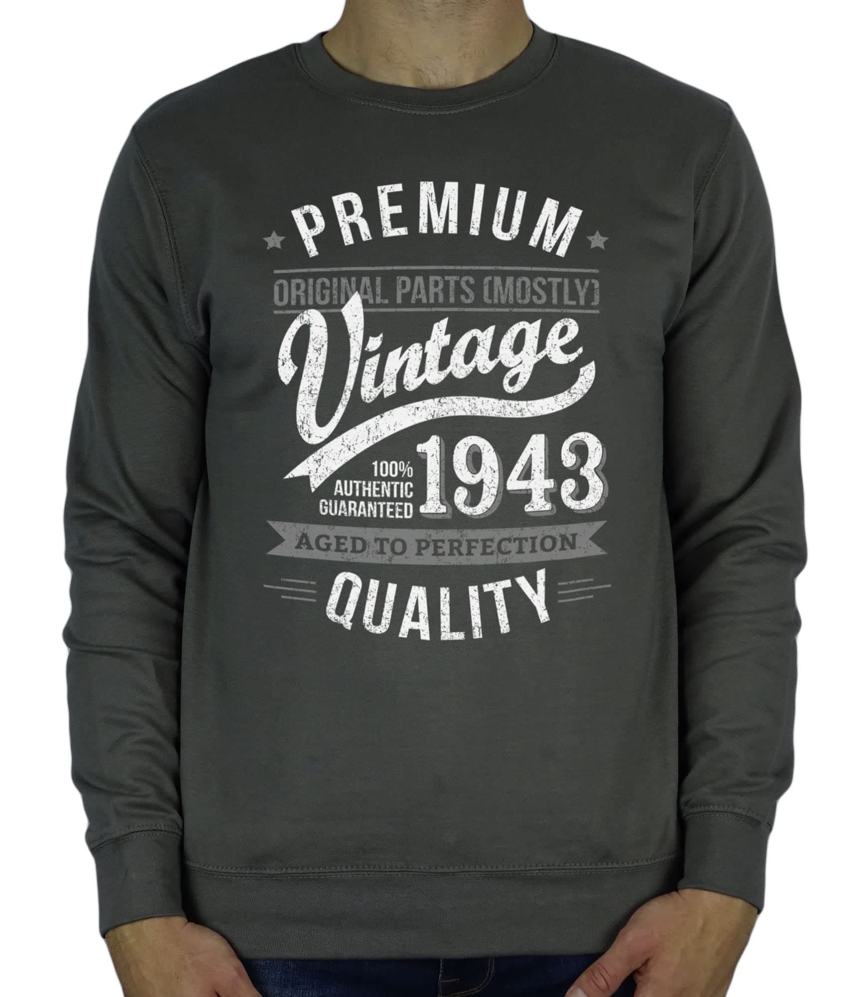 1943 Vintage Year - Aged To Perfection - 80th Birthday Gift | Present Mens Sweatshirt