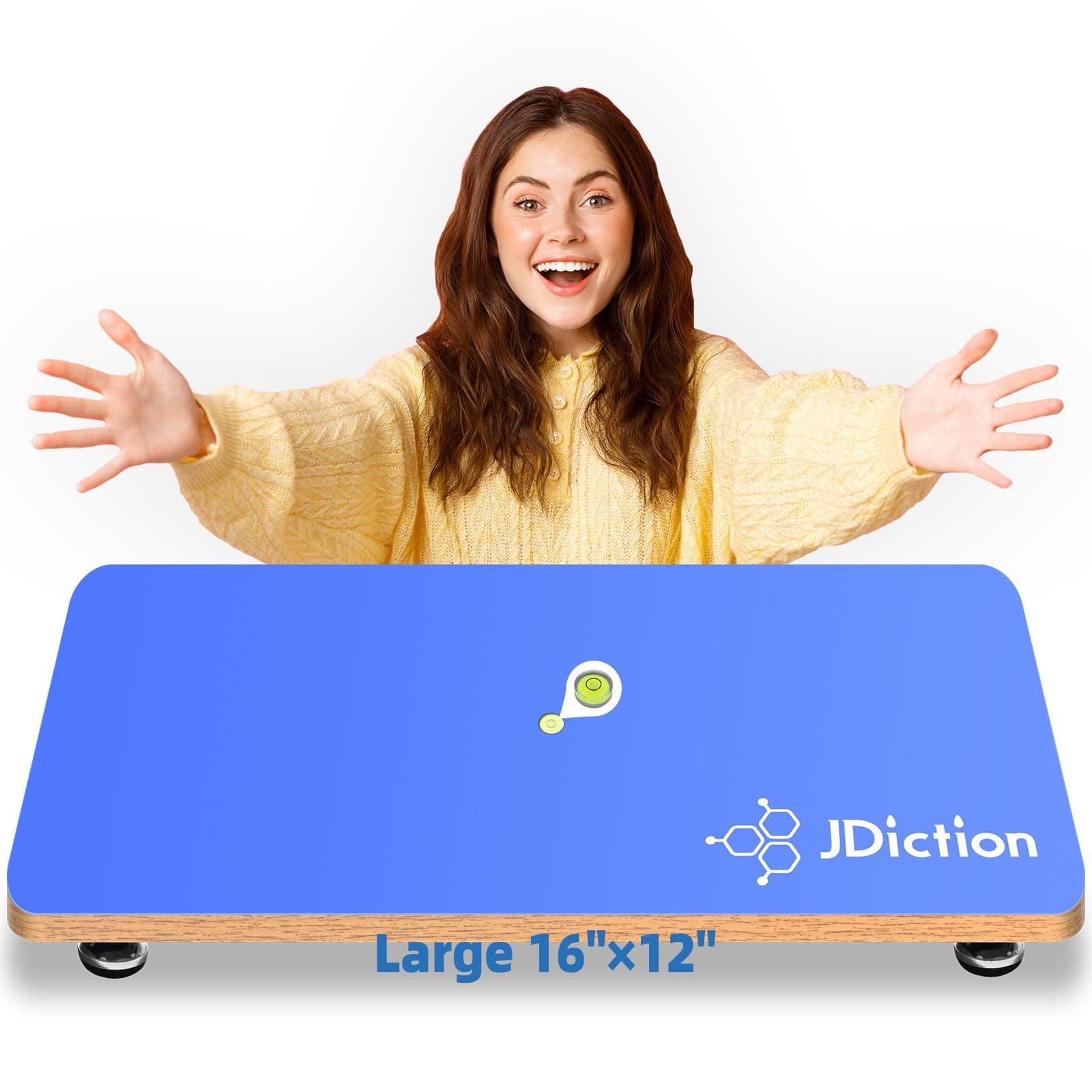 Resin Leveling Table for Epoxy - 16''x 12'' Resin Leveling Board Nonstick Surface, Adjustable Height & Angle Feet, Multipurpose No Installation Required Board for Crafting & Art