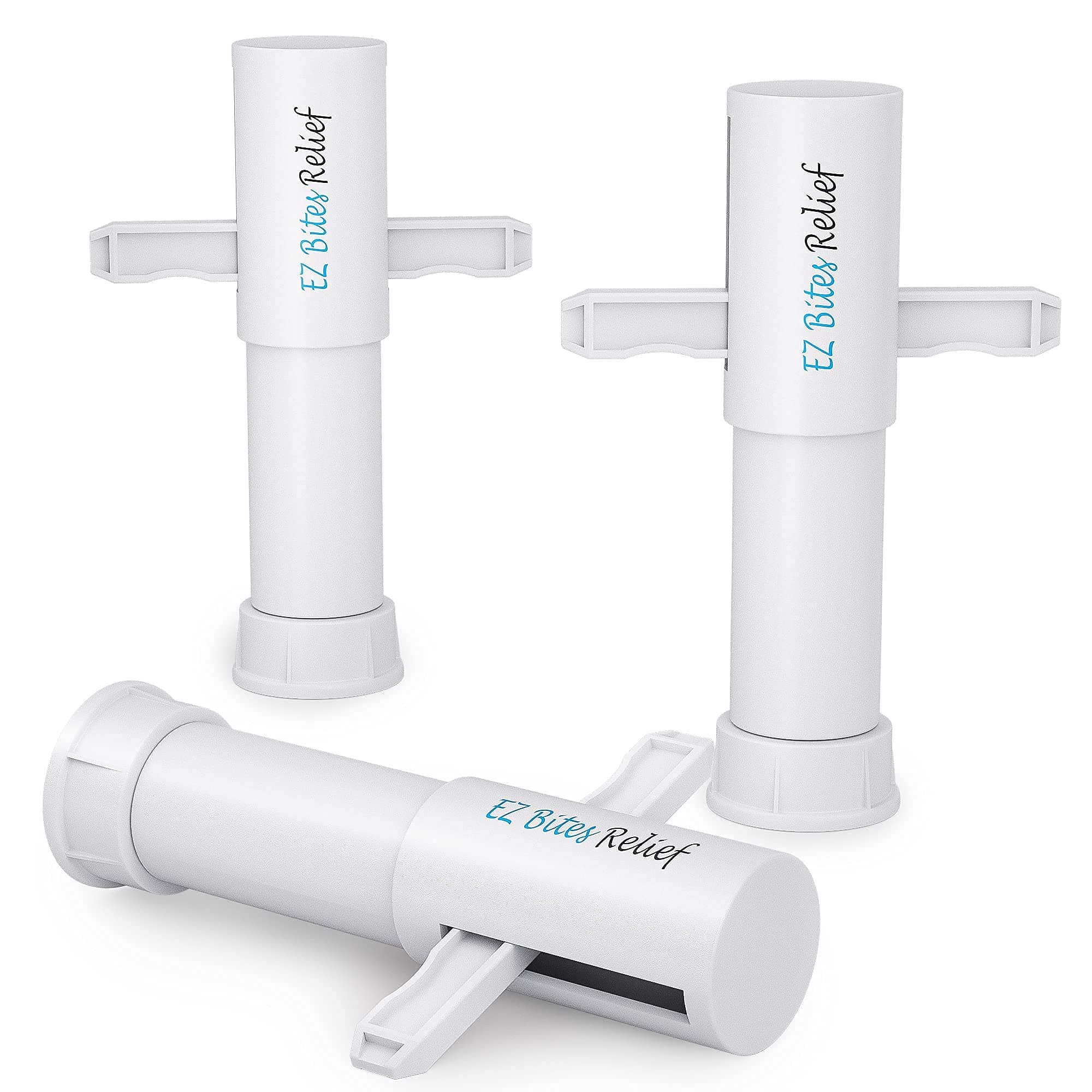 MemineEZ Bites Relief Suction Tool, 3 Packs, Vacuum Venom Extractor, Itch Relief for Bee Sting, Remover for Saliva/Venom Left by Bites, Naturally Reduce Itch & Swell, Kid Friendly, White