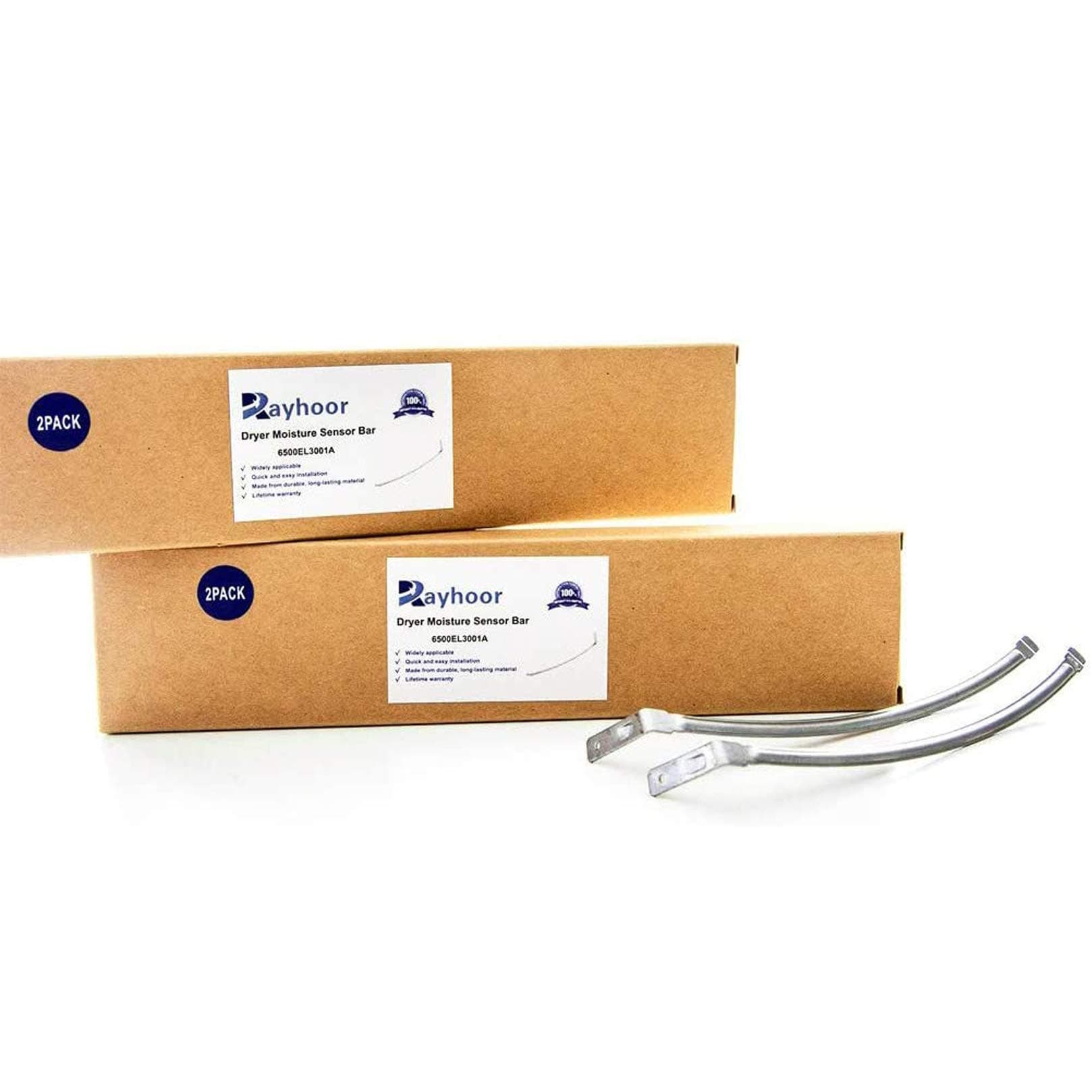 (2 Pack) 6500EL3001A Dryer Moisture Sensor Bar Replacement Part Fit for LG Kenmore - Replaces PD00001914, 1268224, AP4445128, EAP3529161